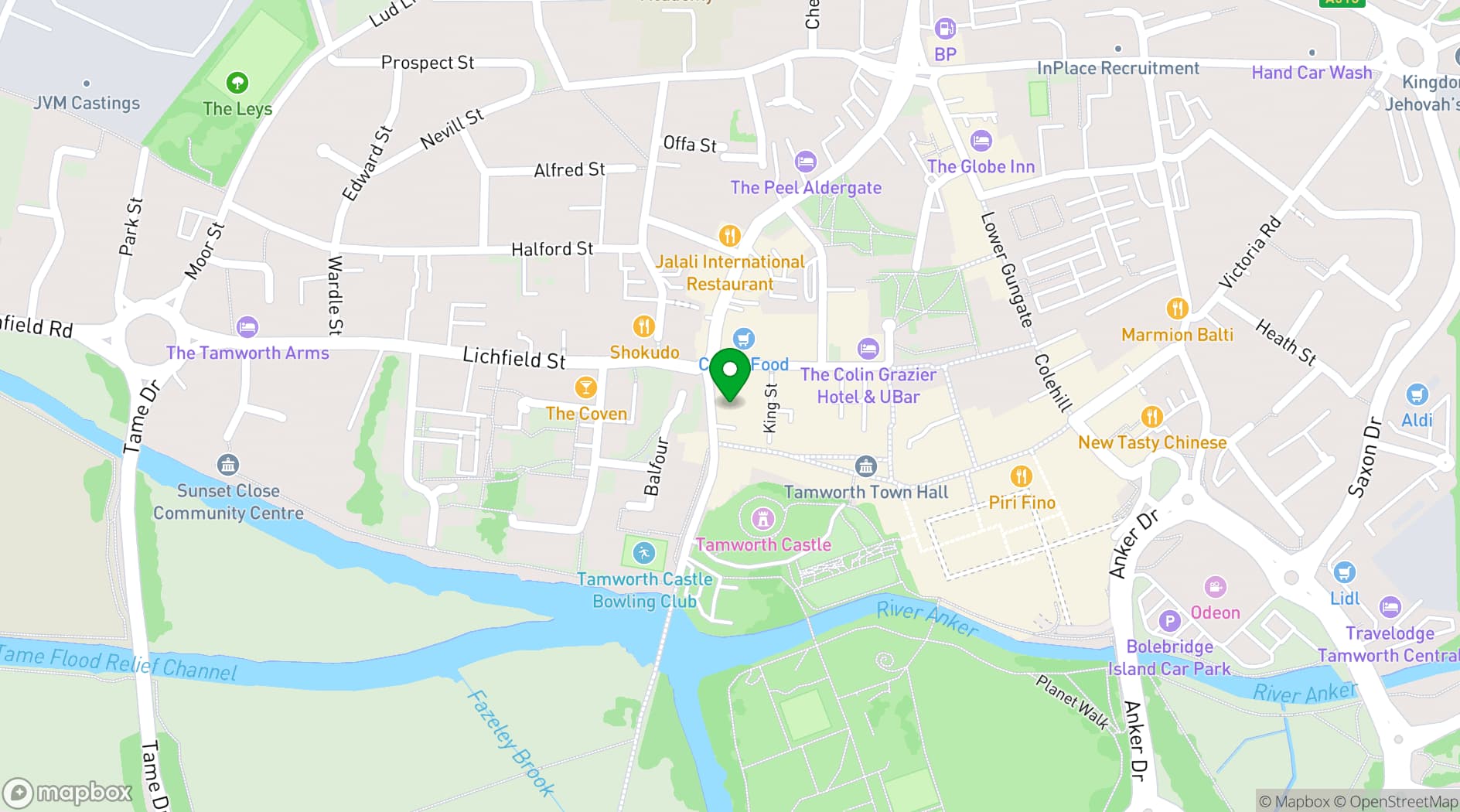 Map showing Dares cocktail Club & Bar