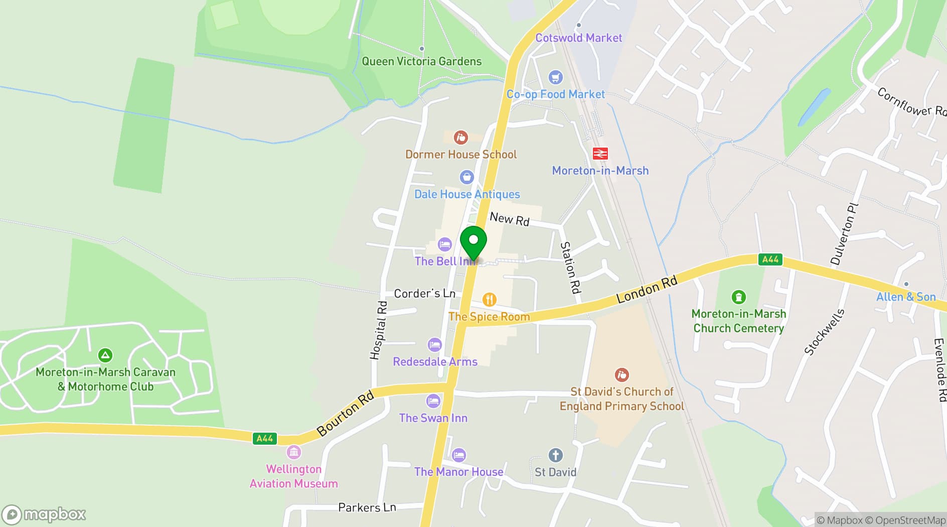 Map showing The Manor House Hotel