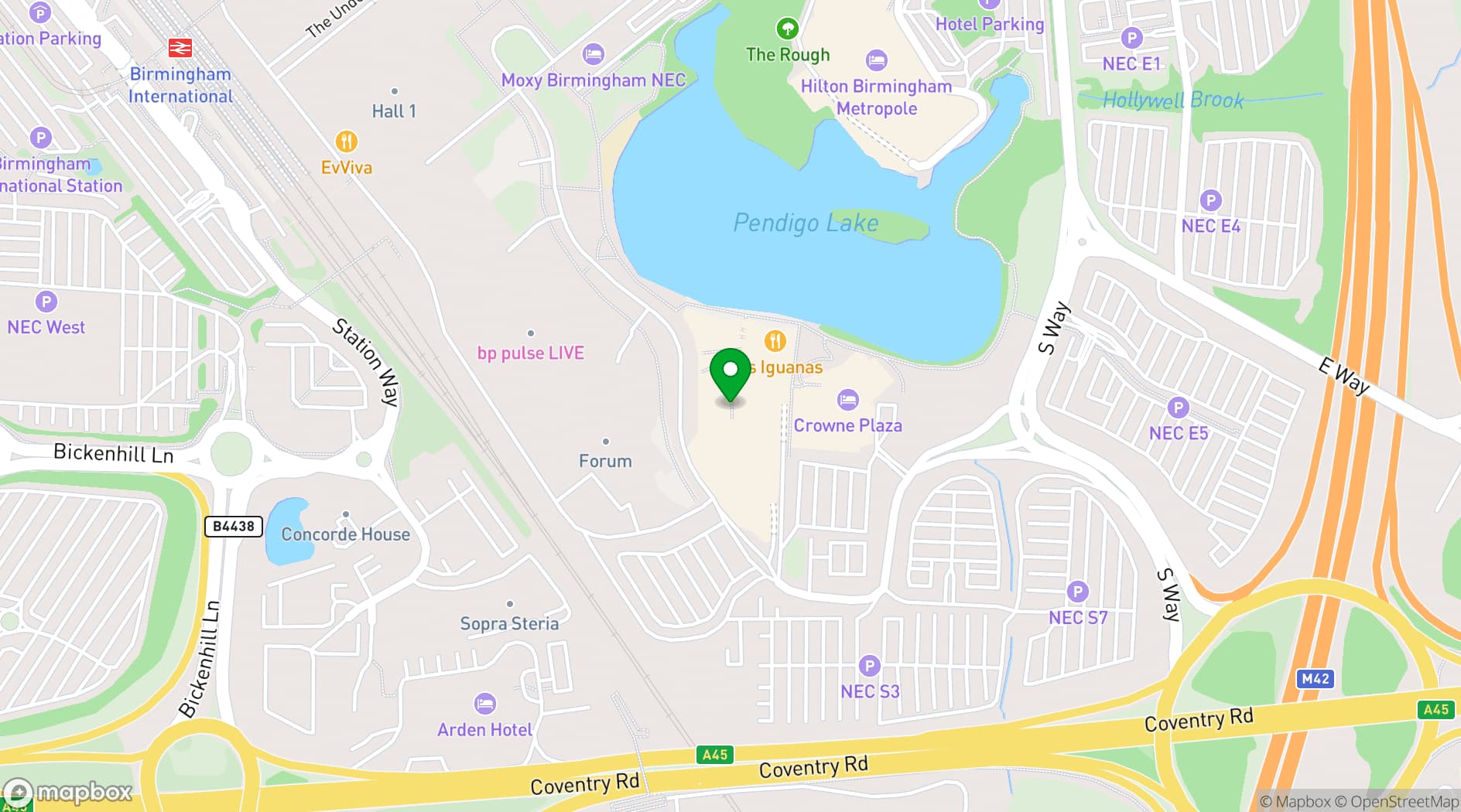 Map showing Vox Birmingham