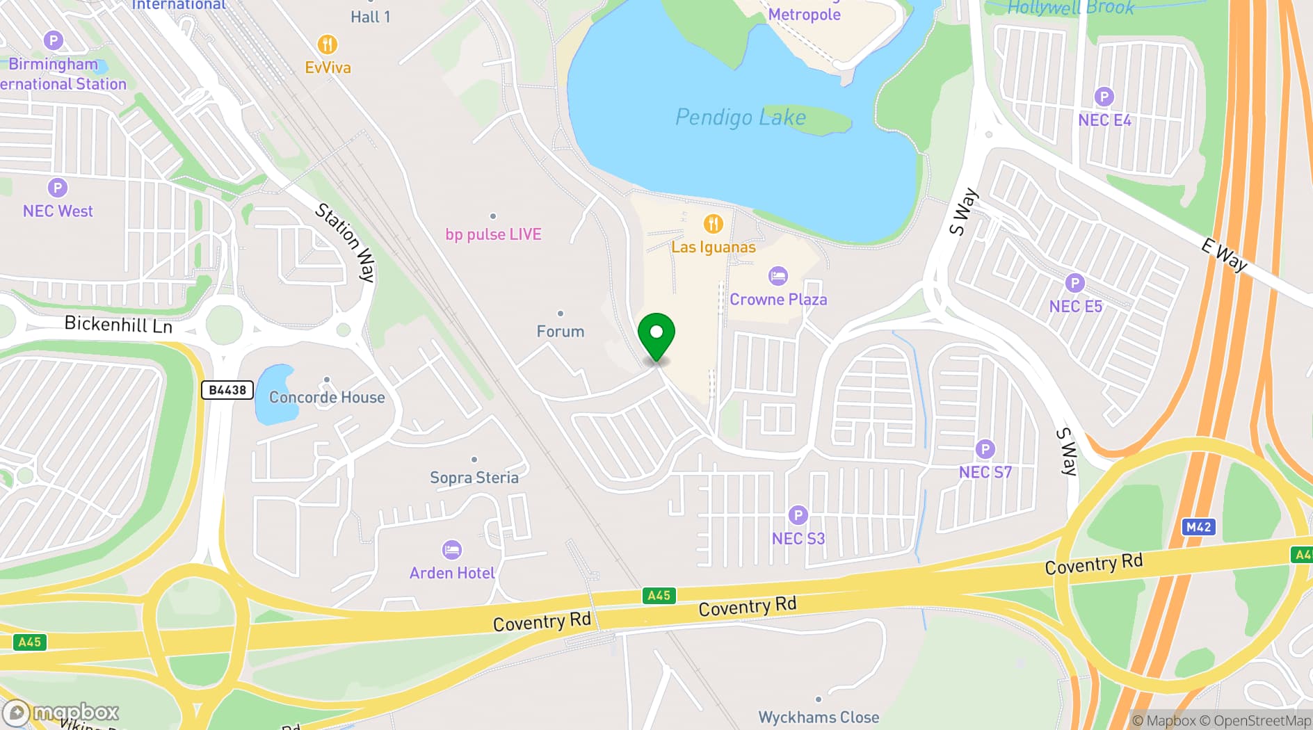 Map showing The Vox Conference Centre