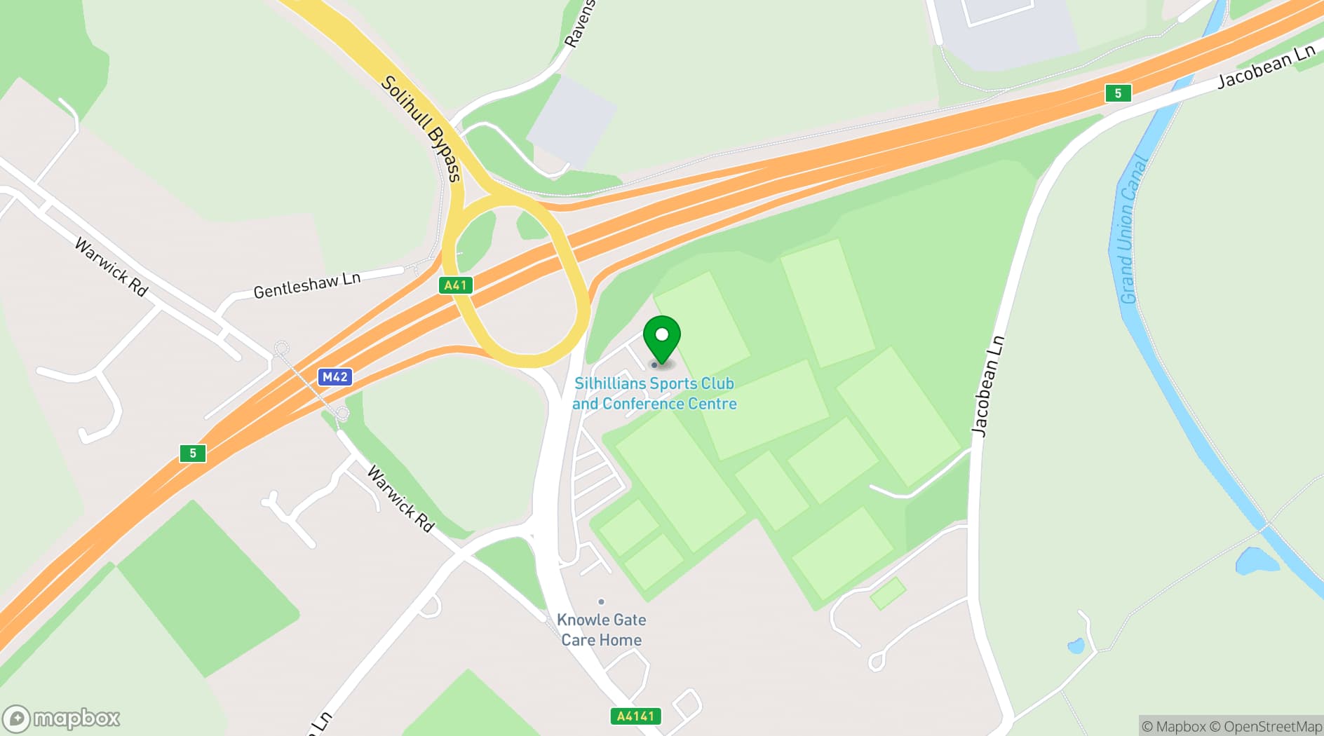 Map showing Silhillians Sports Club