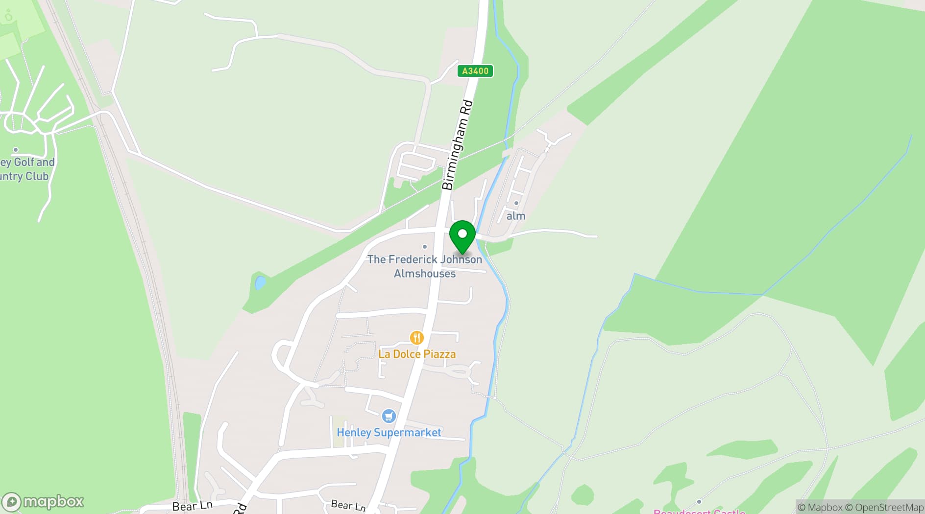 Map showing UBC Henley in Arden - Forward House