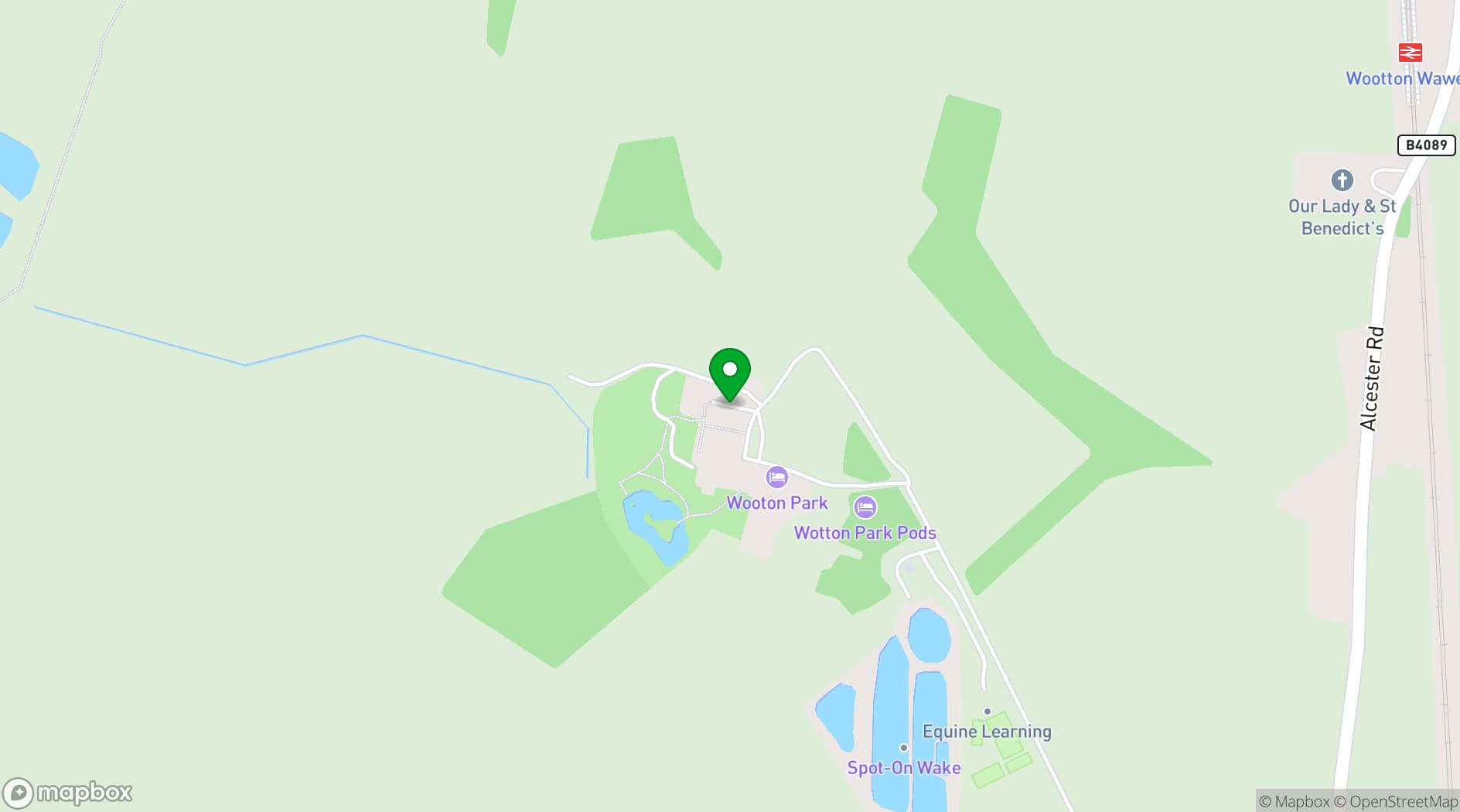 Map showing Wootton Park