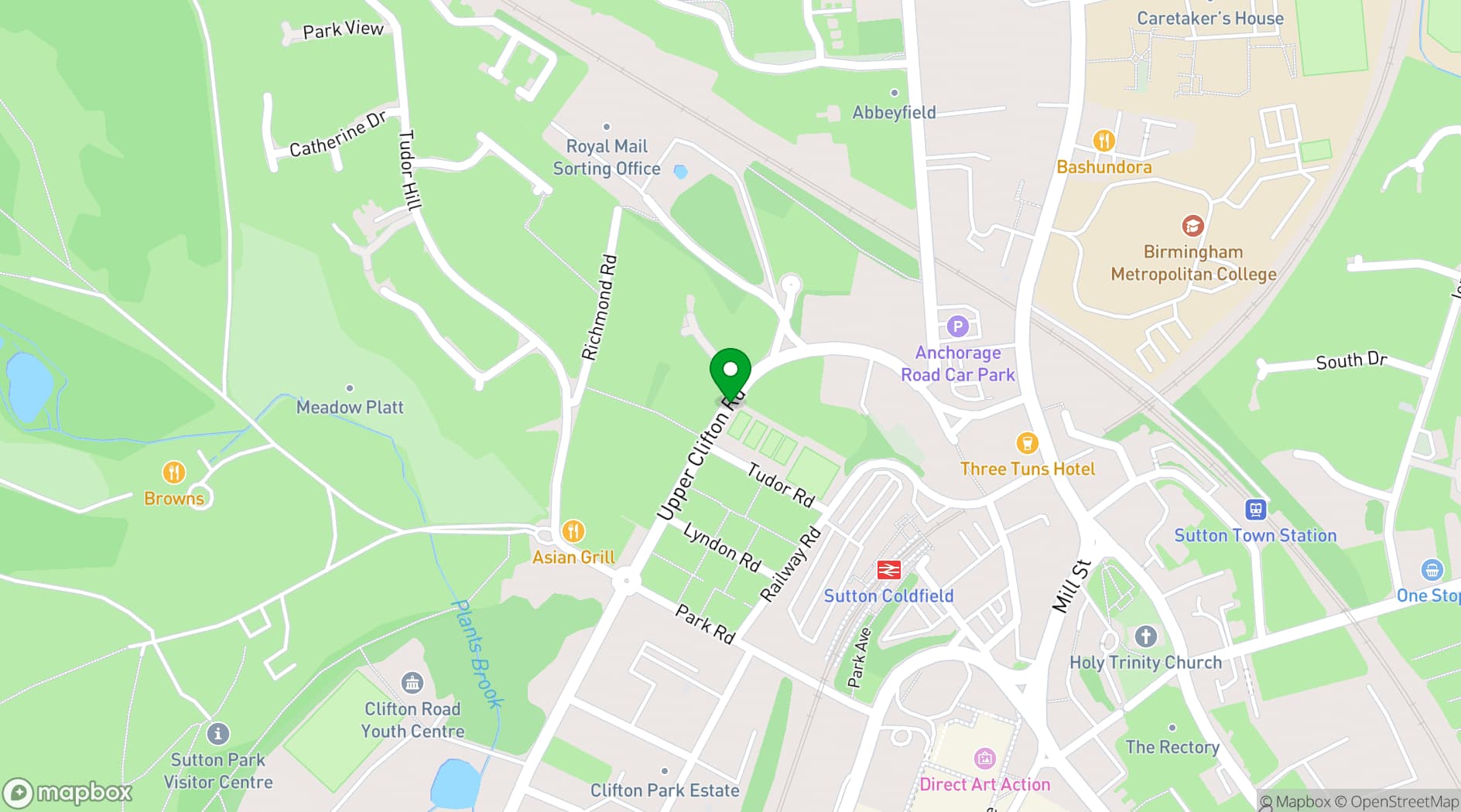 Map showing The Crush Hall
