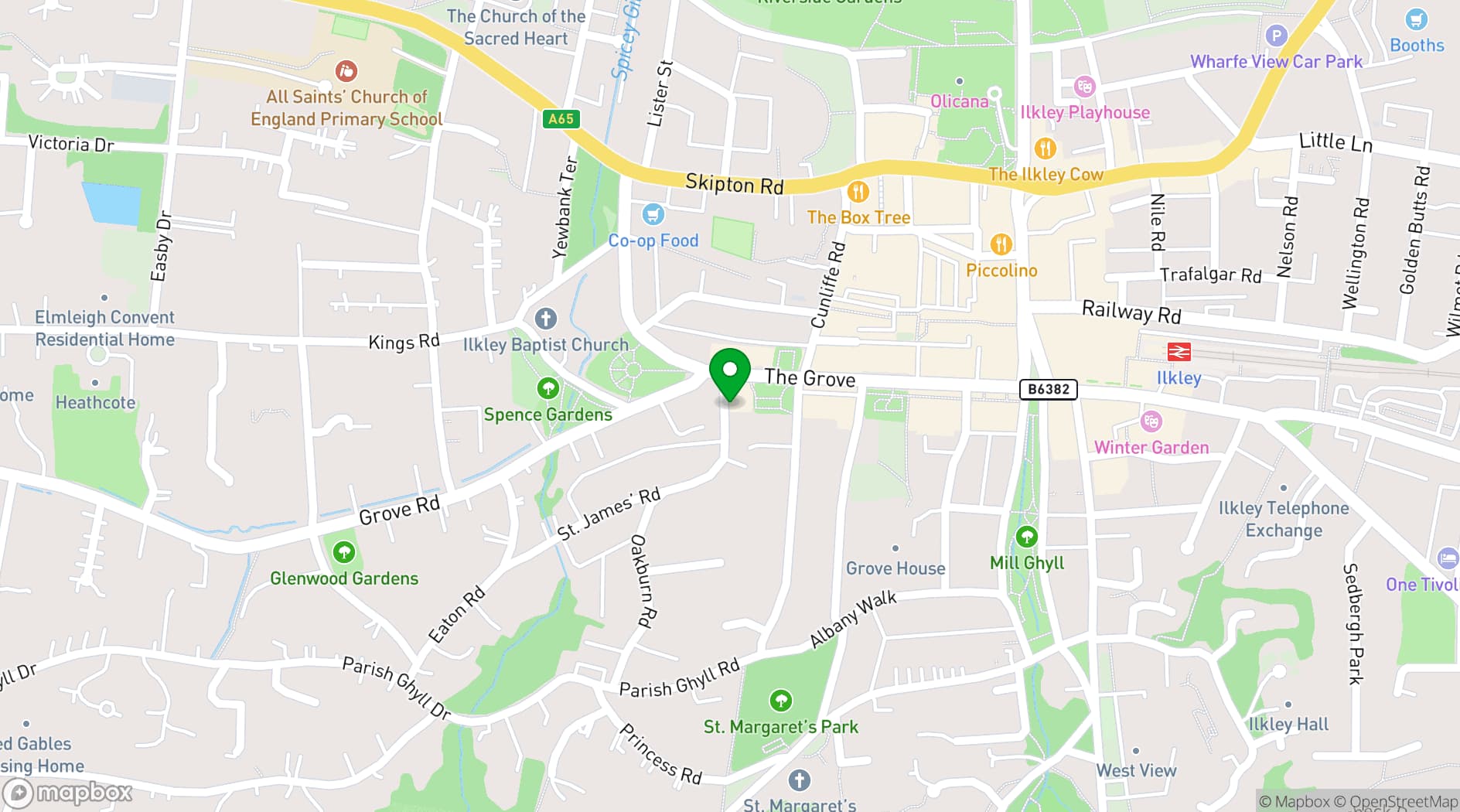 Map showing Thirty Nine