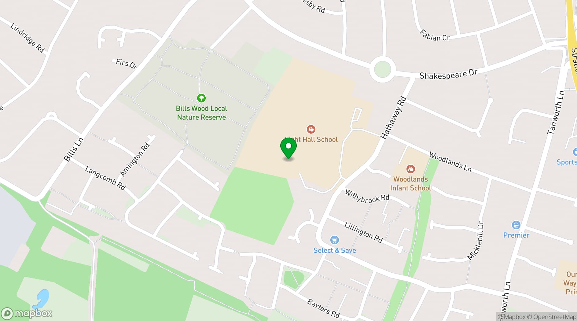 Map showing Layca Community Centre
