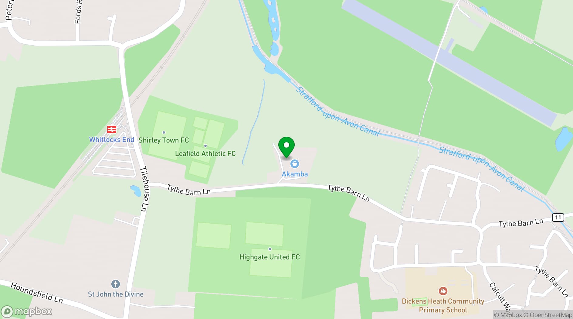 Map showing Akamba Venue