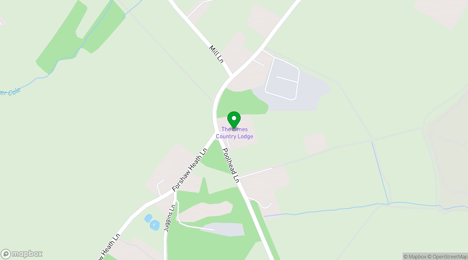 Map showing The Limes Country Lodge Hotel