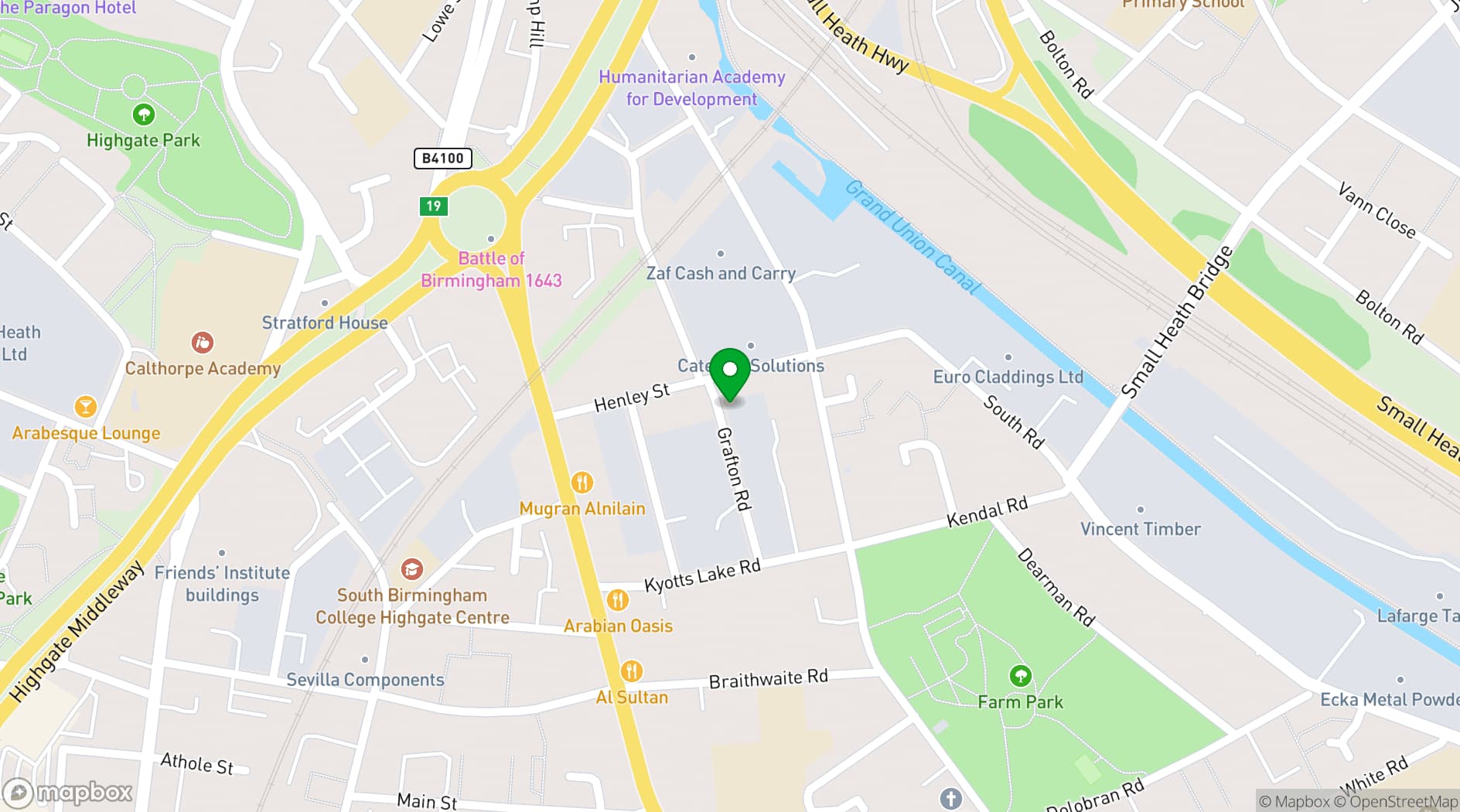 Map showing Bab Al Hara Banqueting Suite