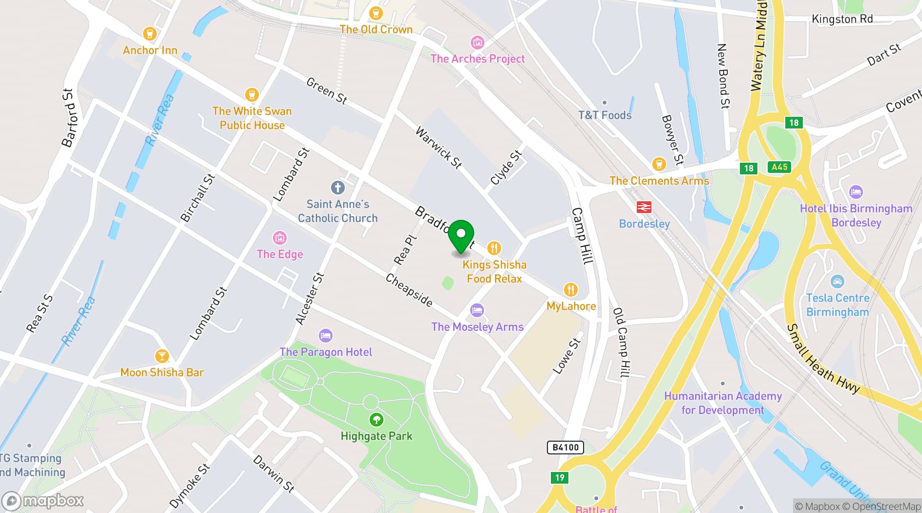 Map showing Studio Space for Creatives - Sohos Studio