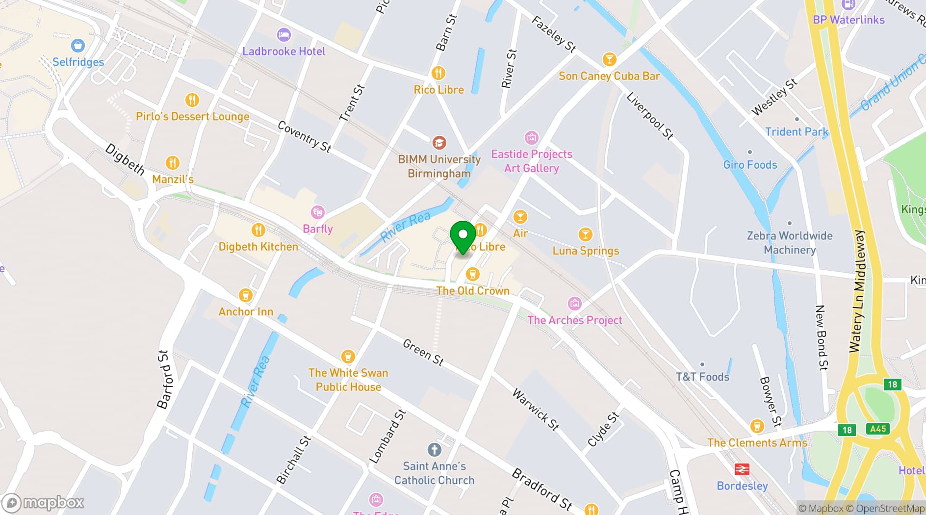 Map showing The Old Library