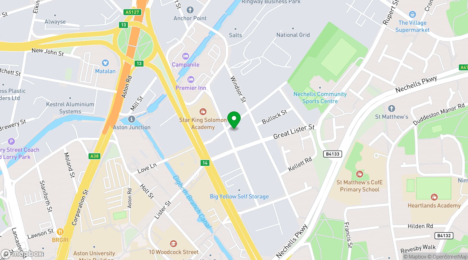 Map showing The Mushrooms