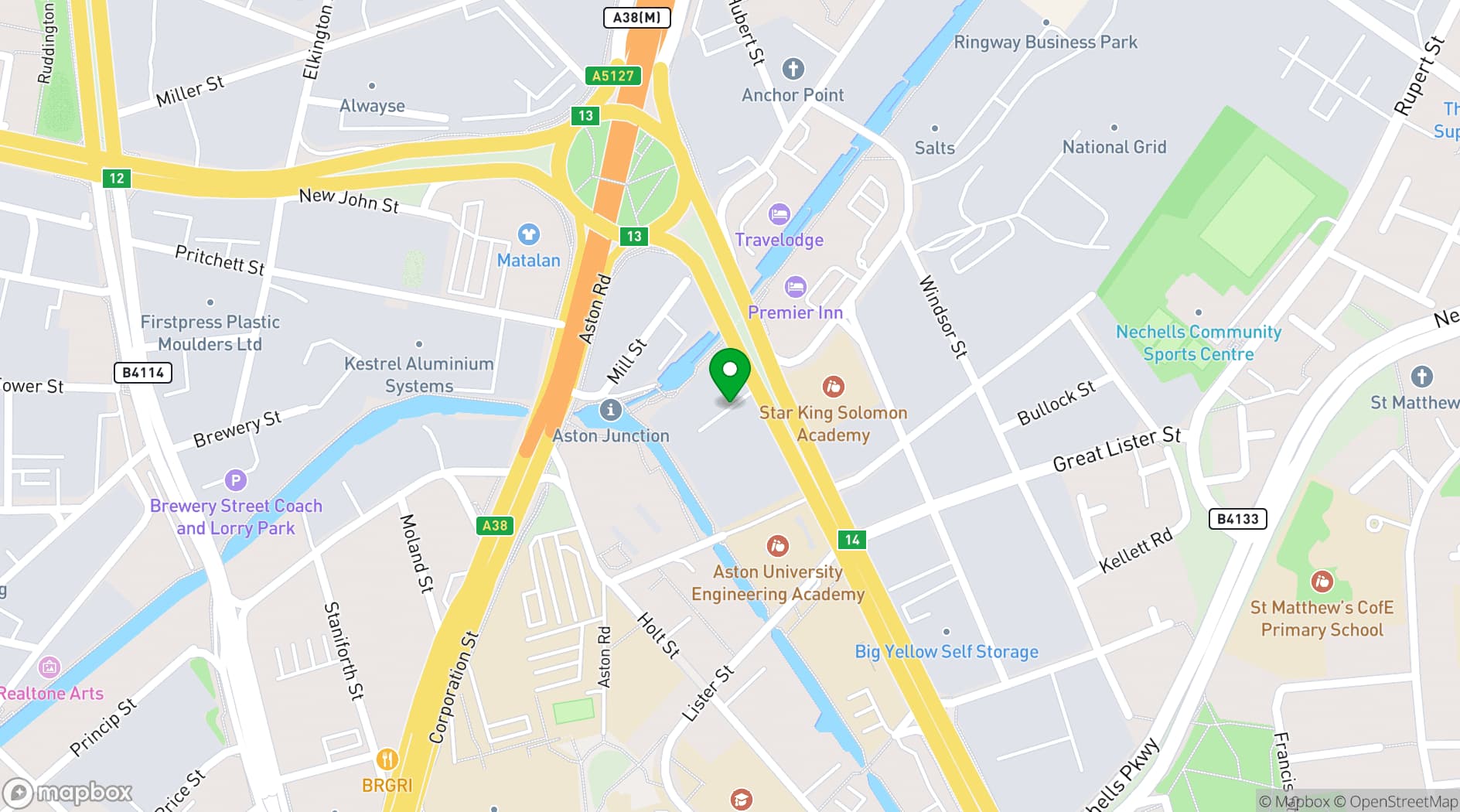 Map showing Premier Innovation Centre