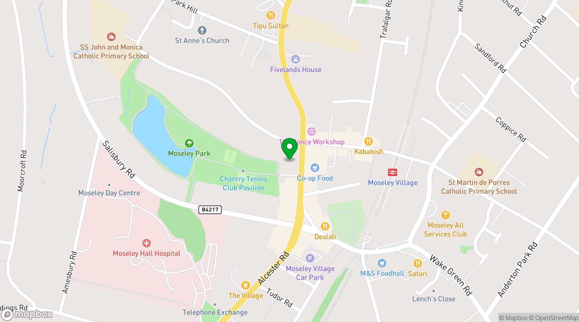 Map showing Sorrento Lounge