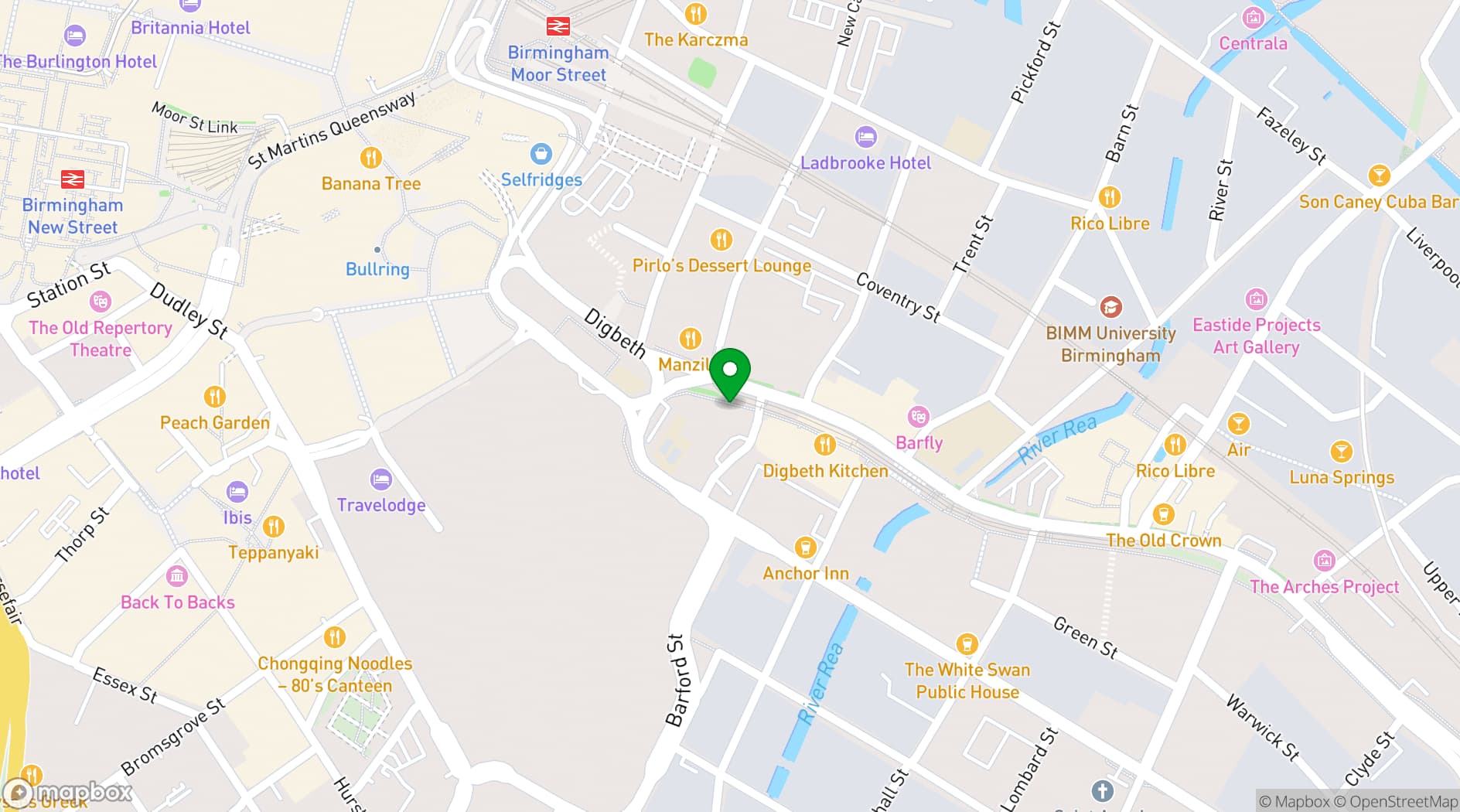 Map showing Subside Bar