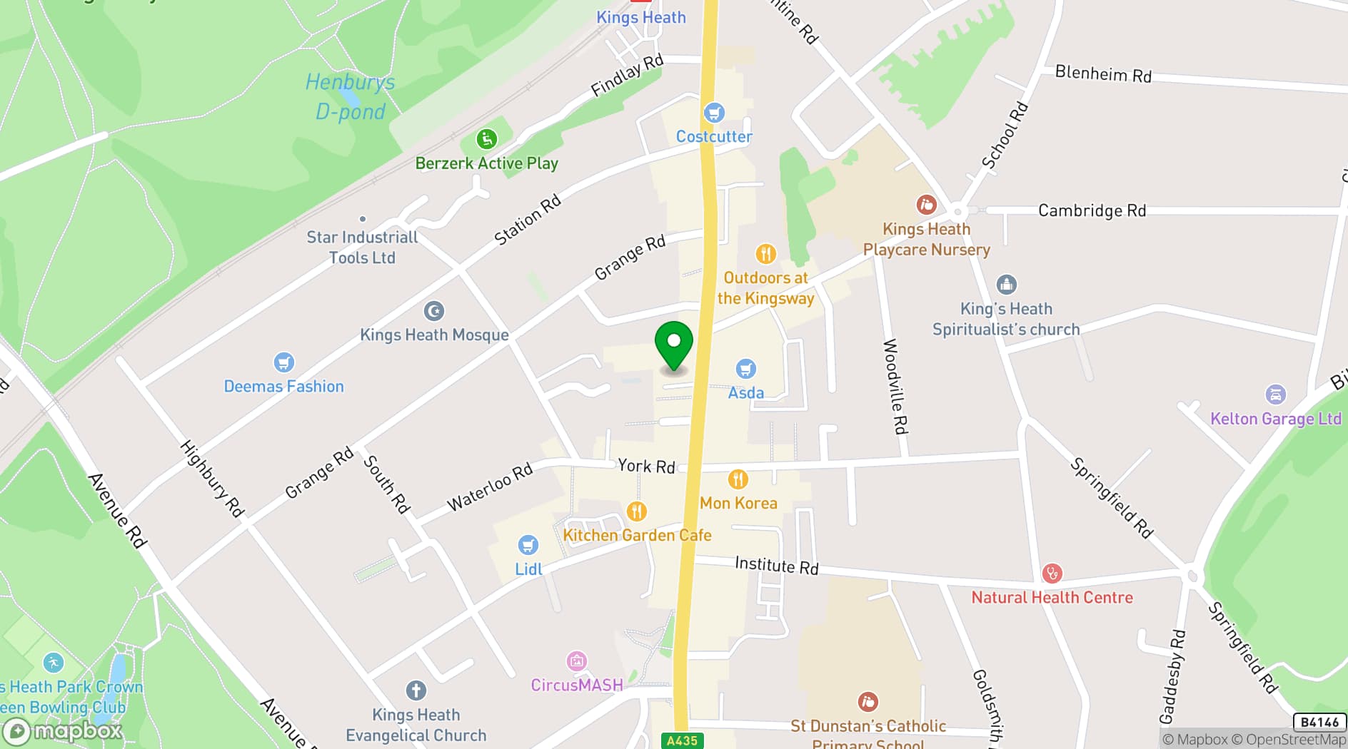 Map showing New Life Baptist Church