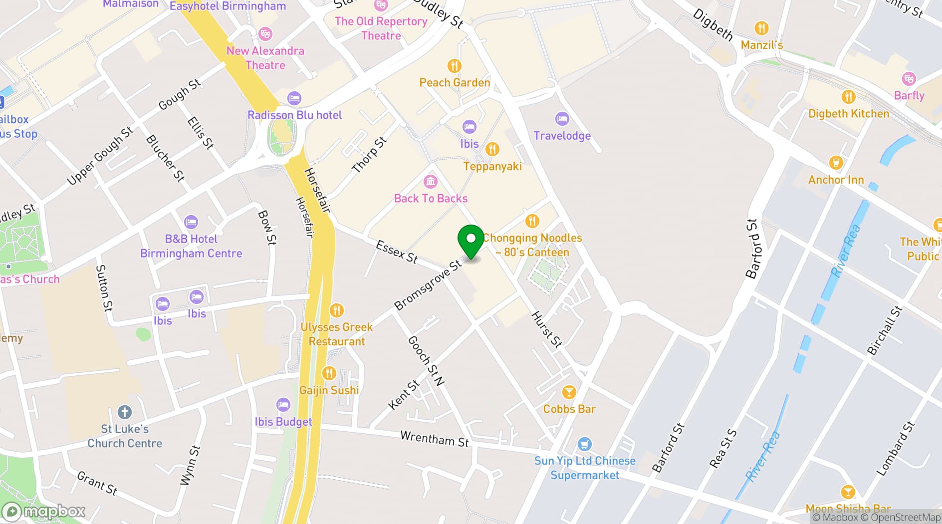 Map showing The Loft Brum