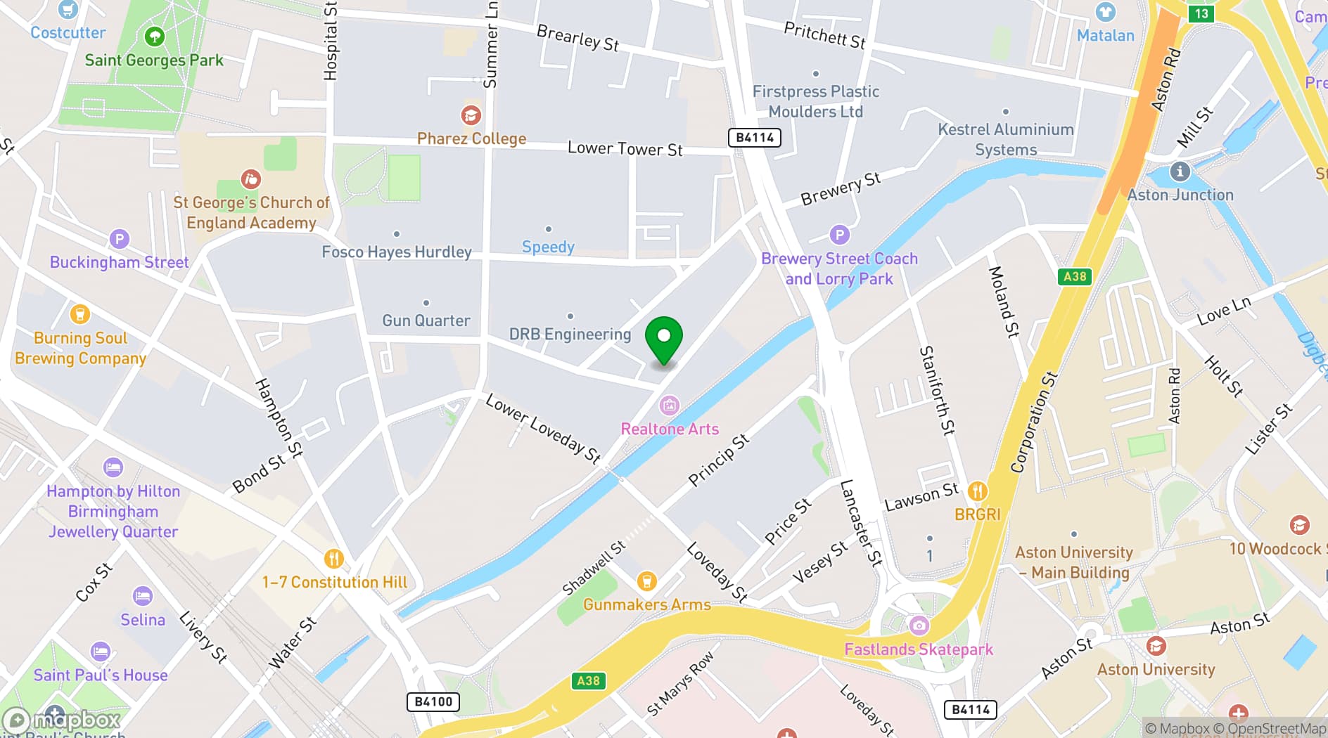 Map showing Robannas Studios