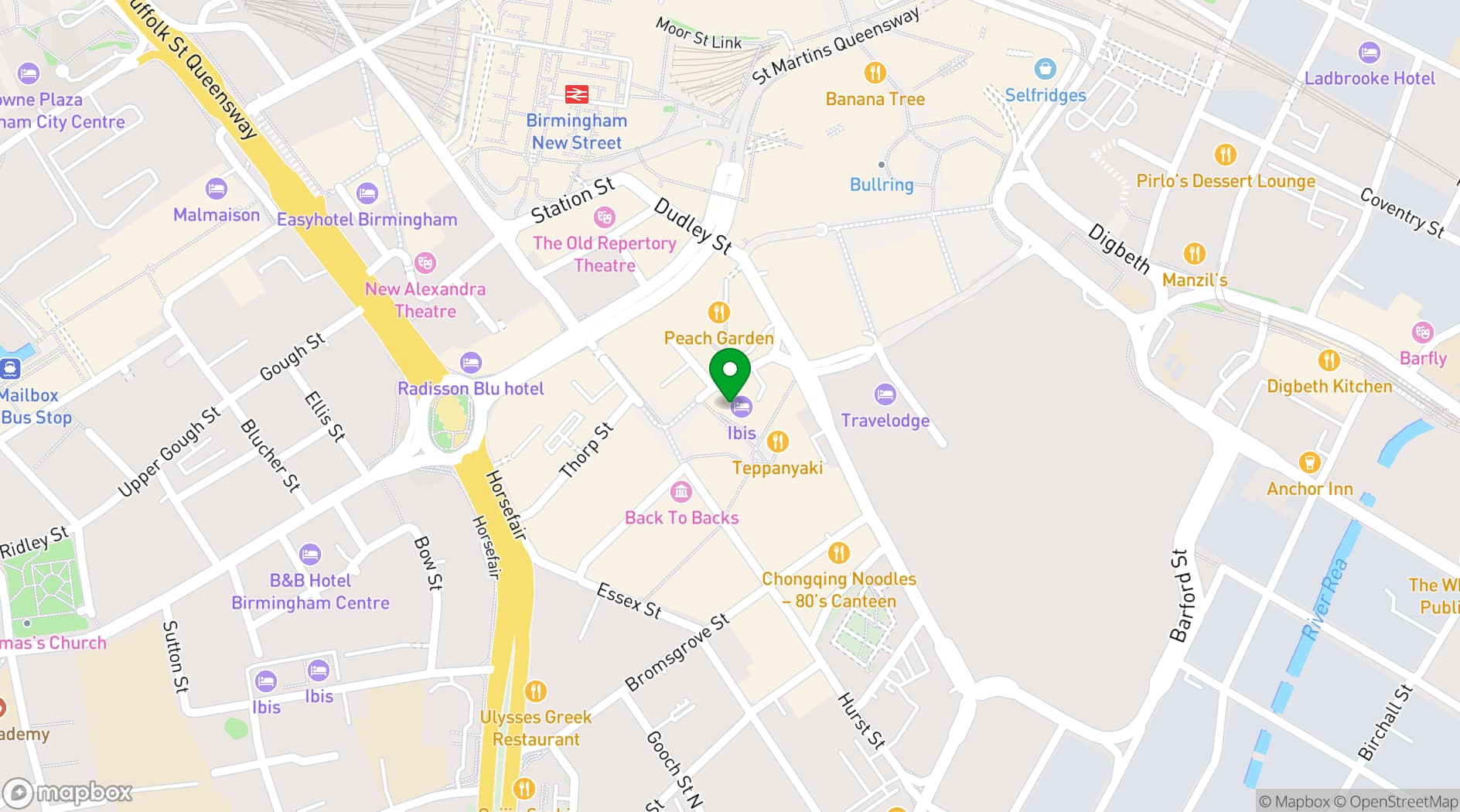 Map showing RumRum Birmingham