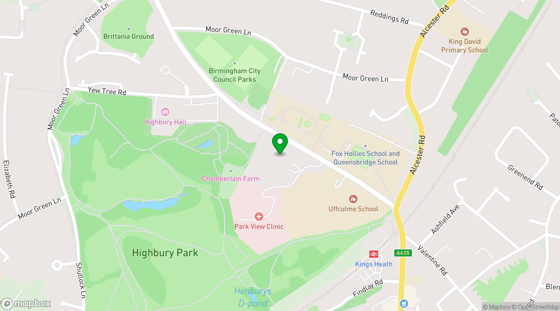 Map showing The Uffculme Centre