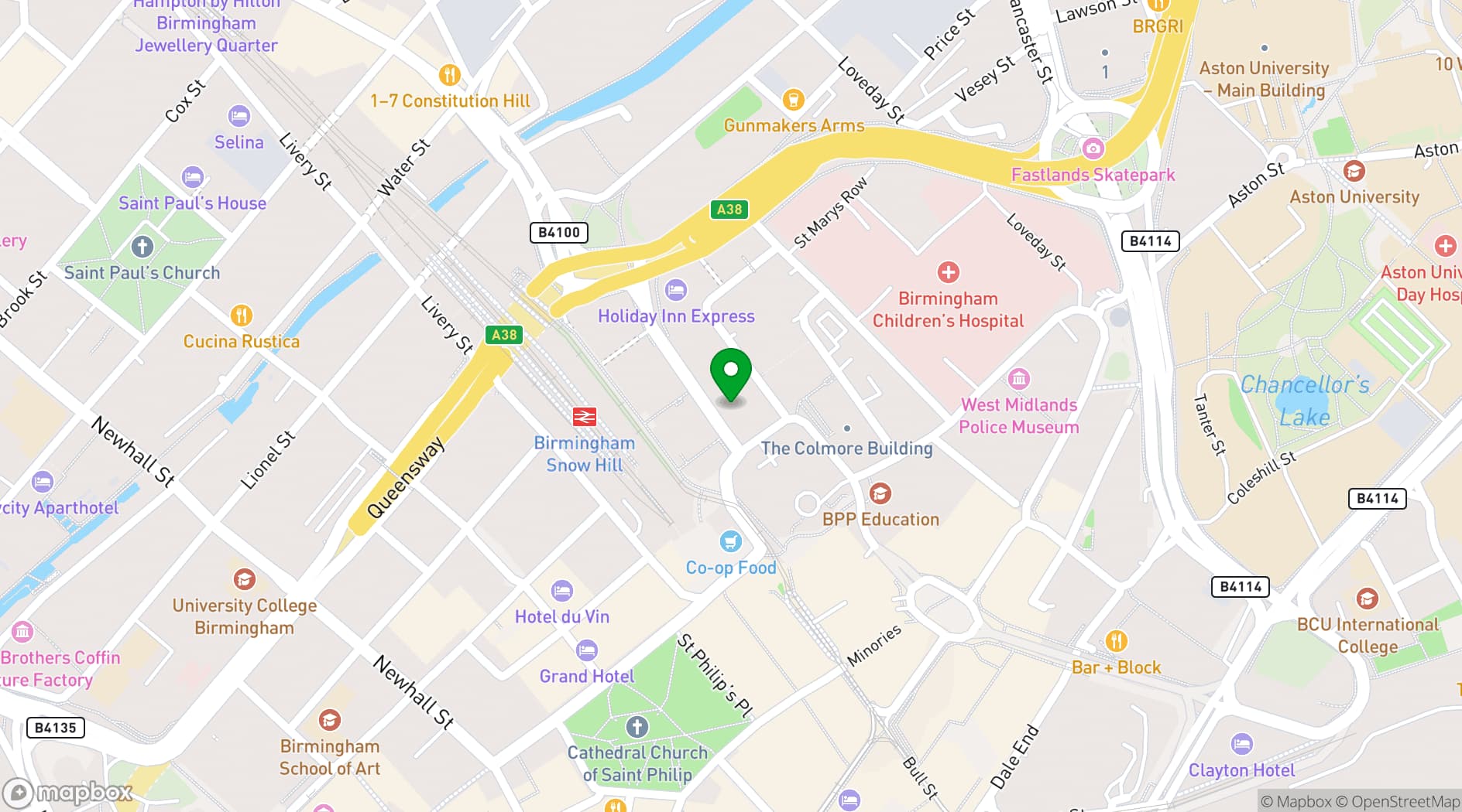 Map showing Bar Opus 