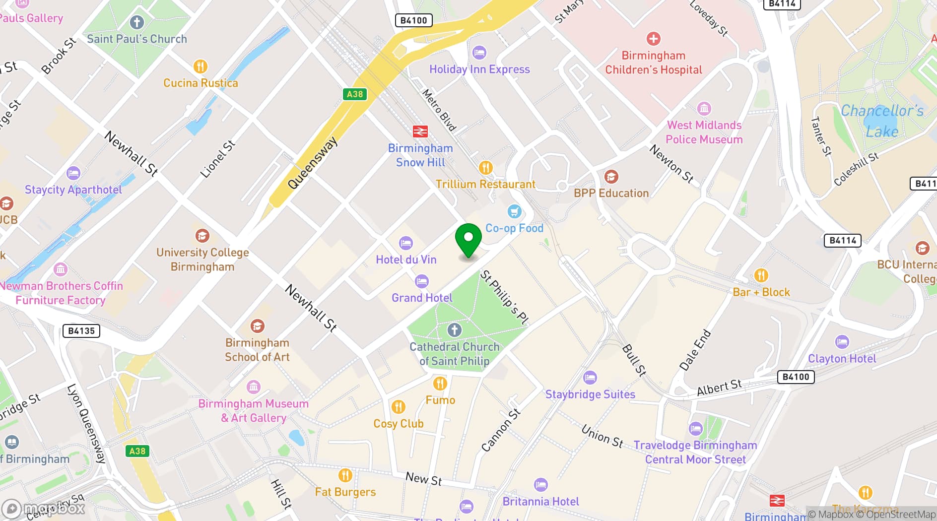 Map showing 200 Degrees Coffee