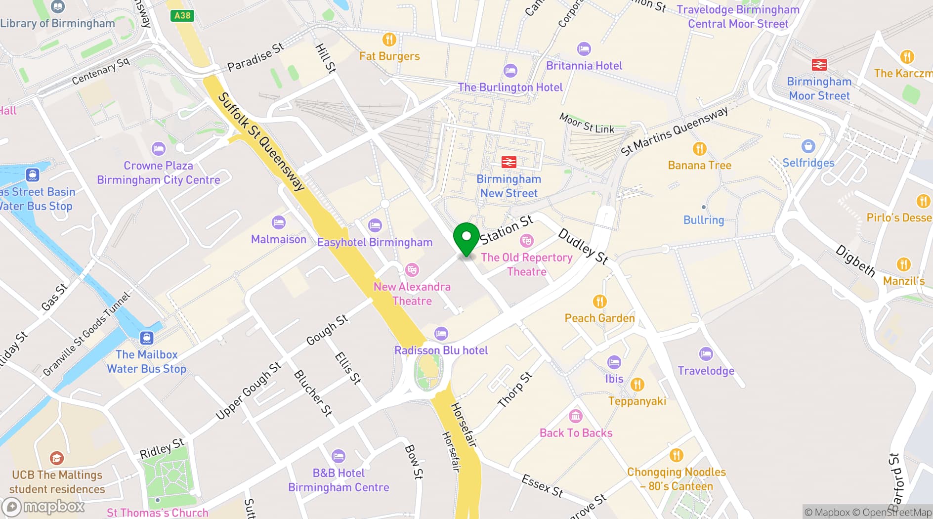 Map showing The Electric