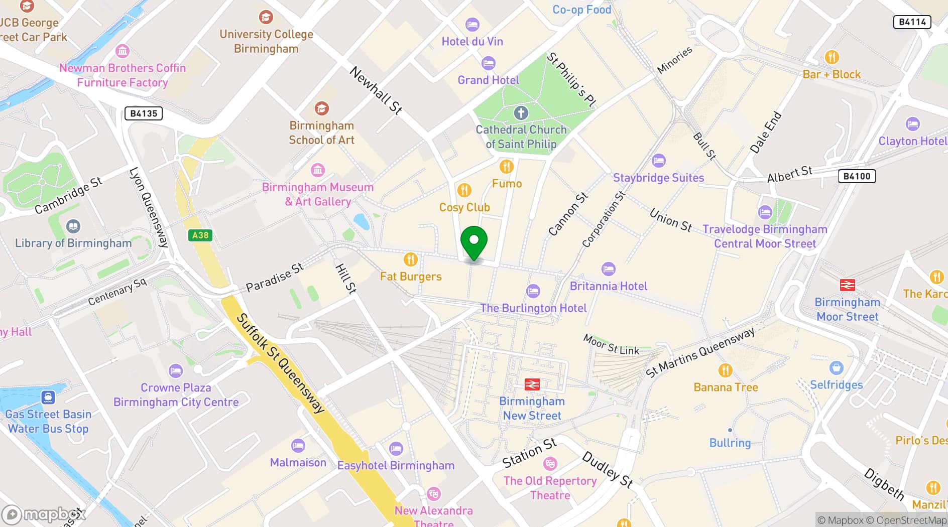 Map showing Clays Birmingham