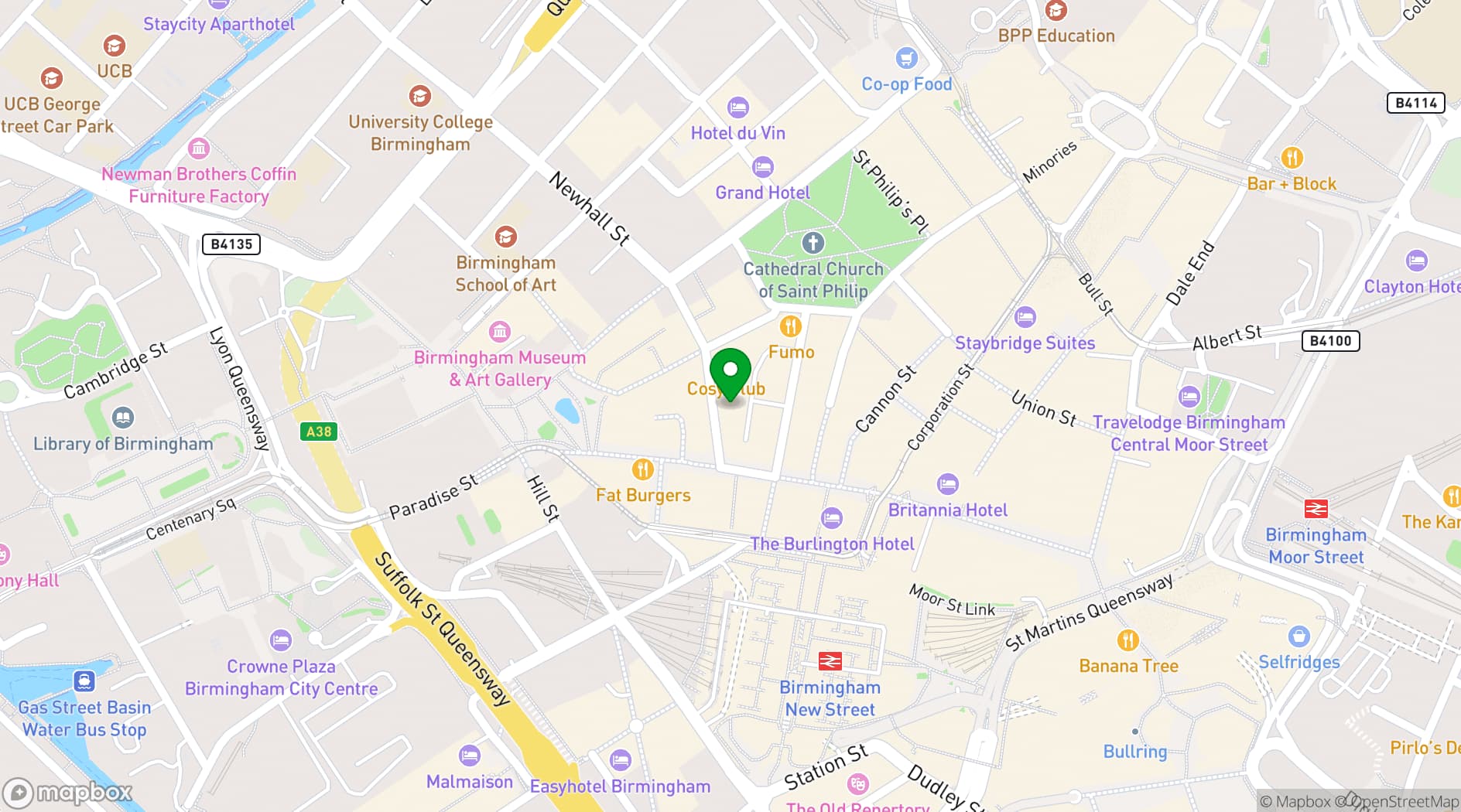 Map showing The Sun On The Hill