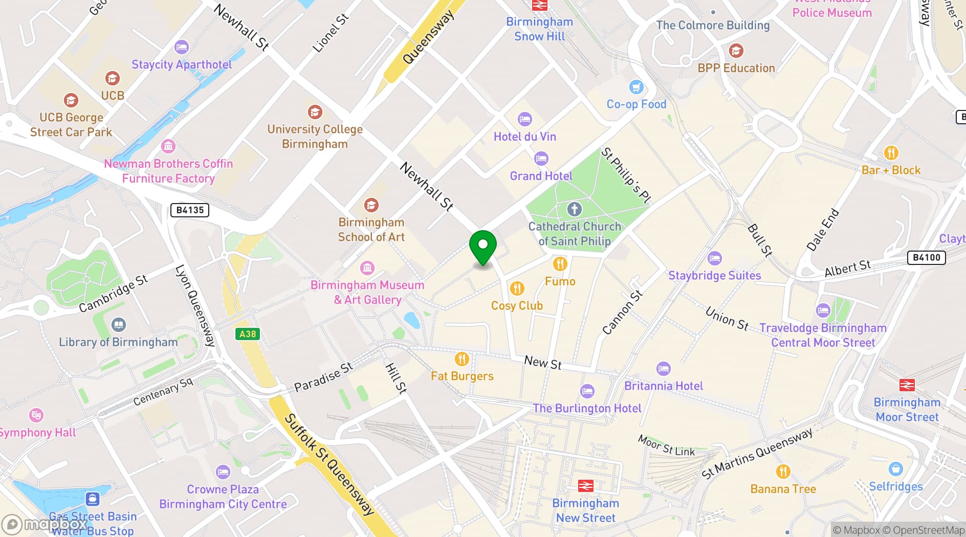 Map showing Dirty Martini - Birmimghan