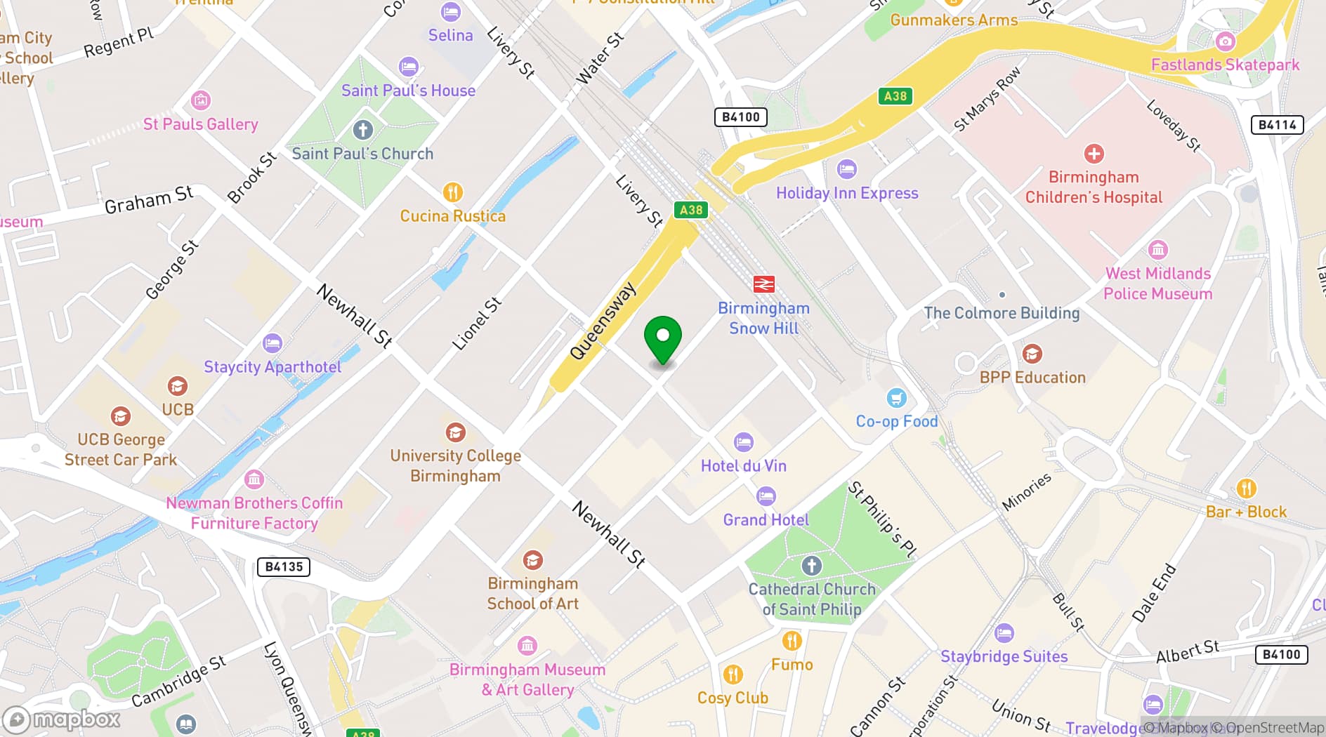 Map showing The Royal