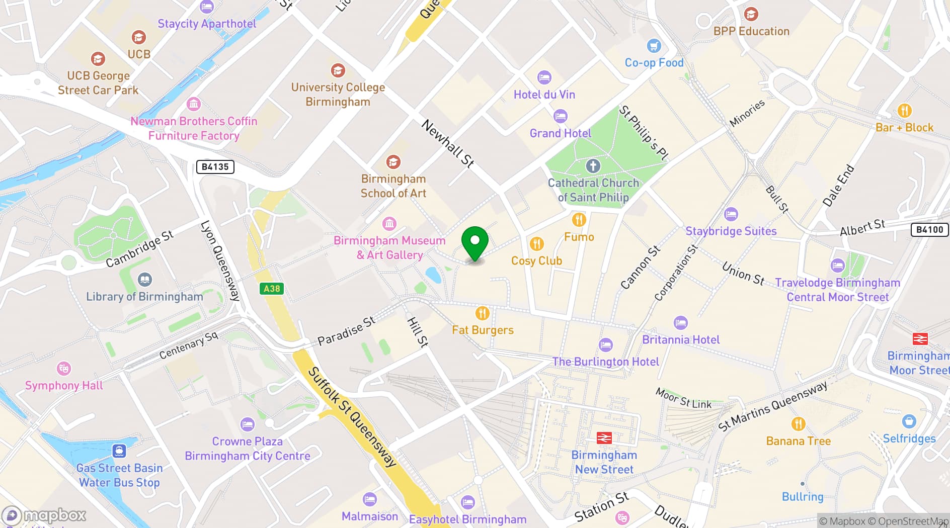 Map showing Adam's Restaurant