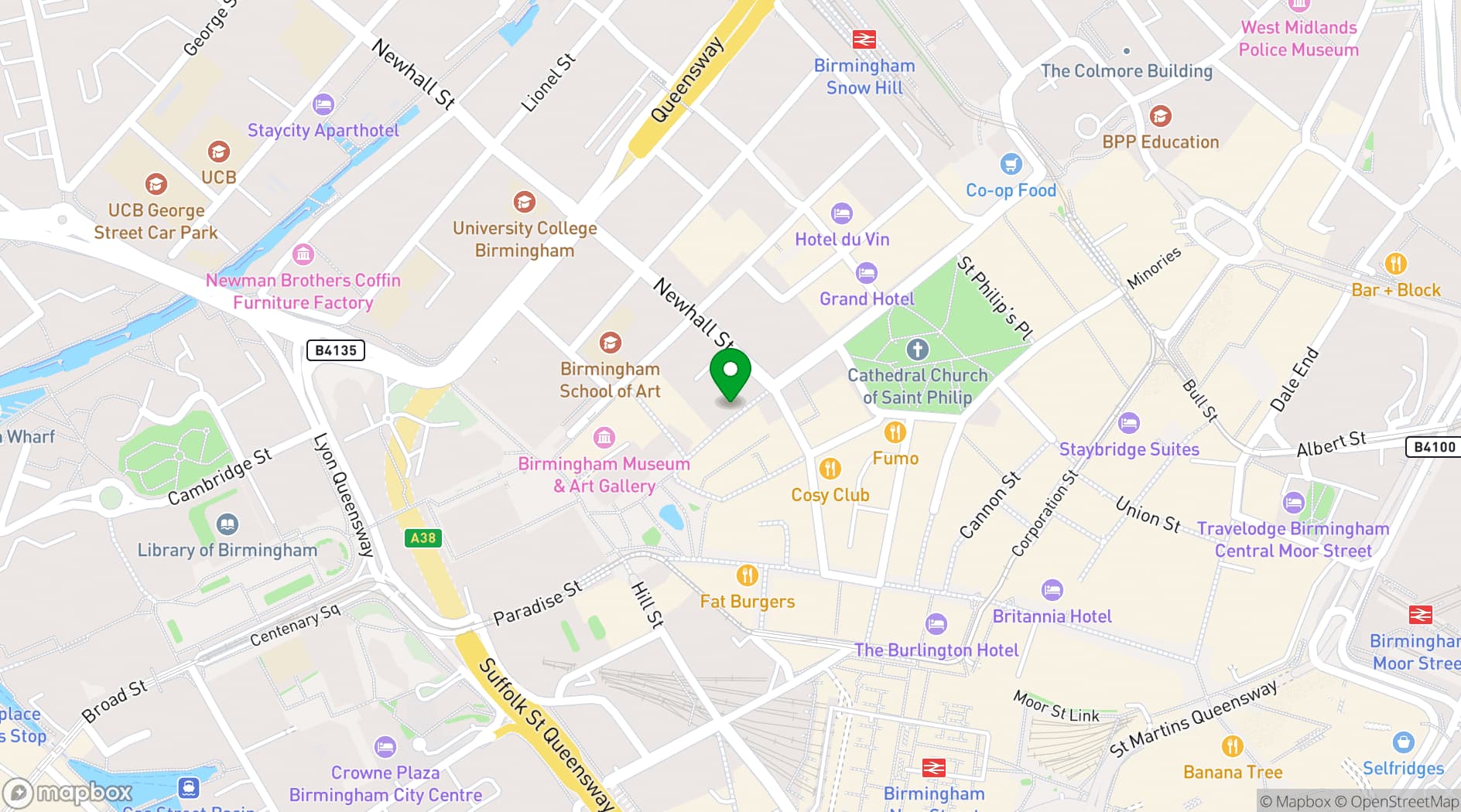 Map showing eighteen