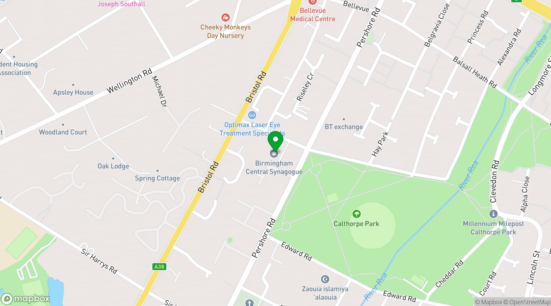 Map showing B5 Central Conferences & Events