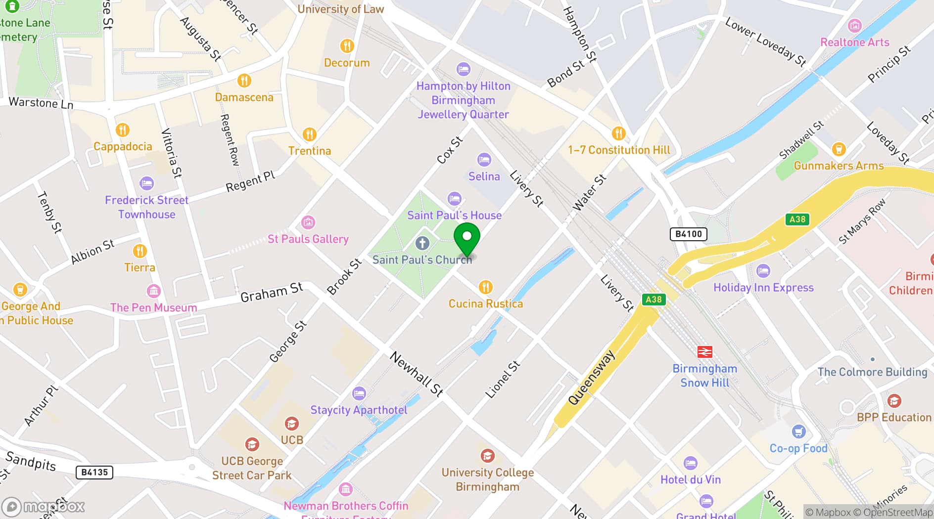 Map showing The Jam House
