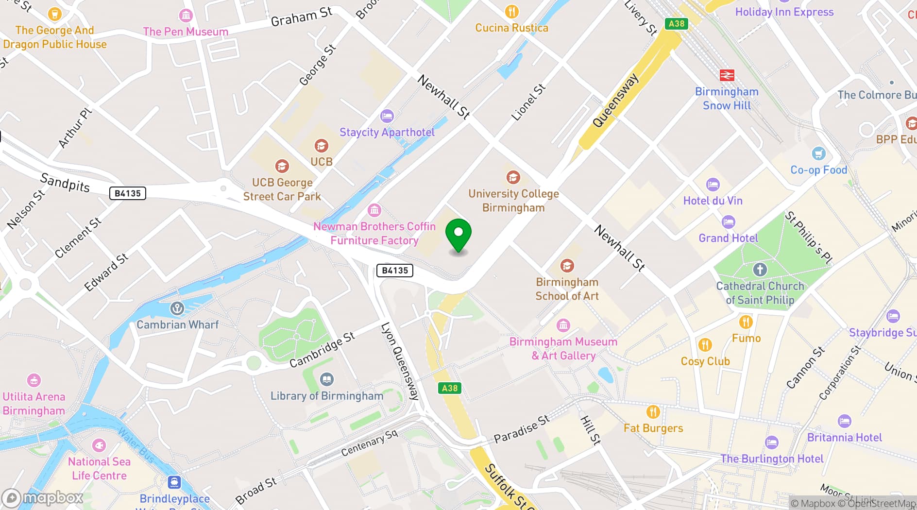 Map showing Spaces Crossway