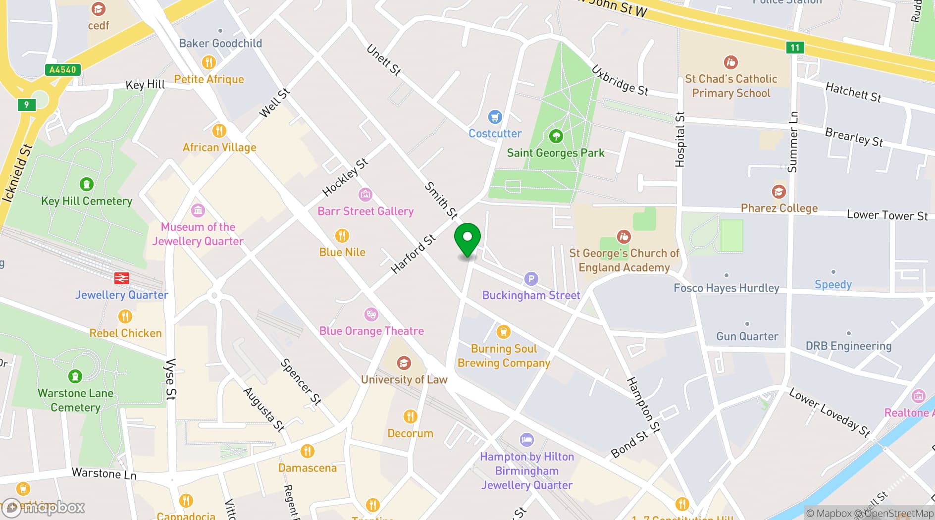 Map showing Iron House