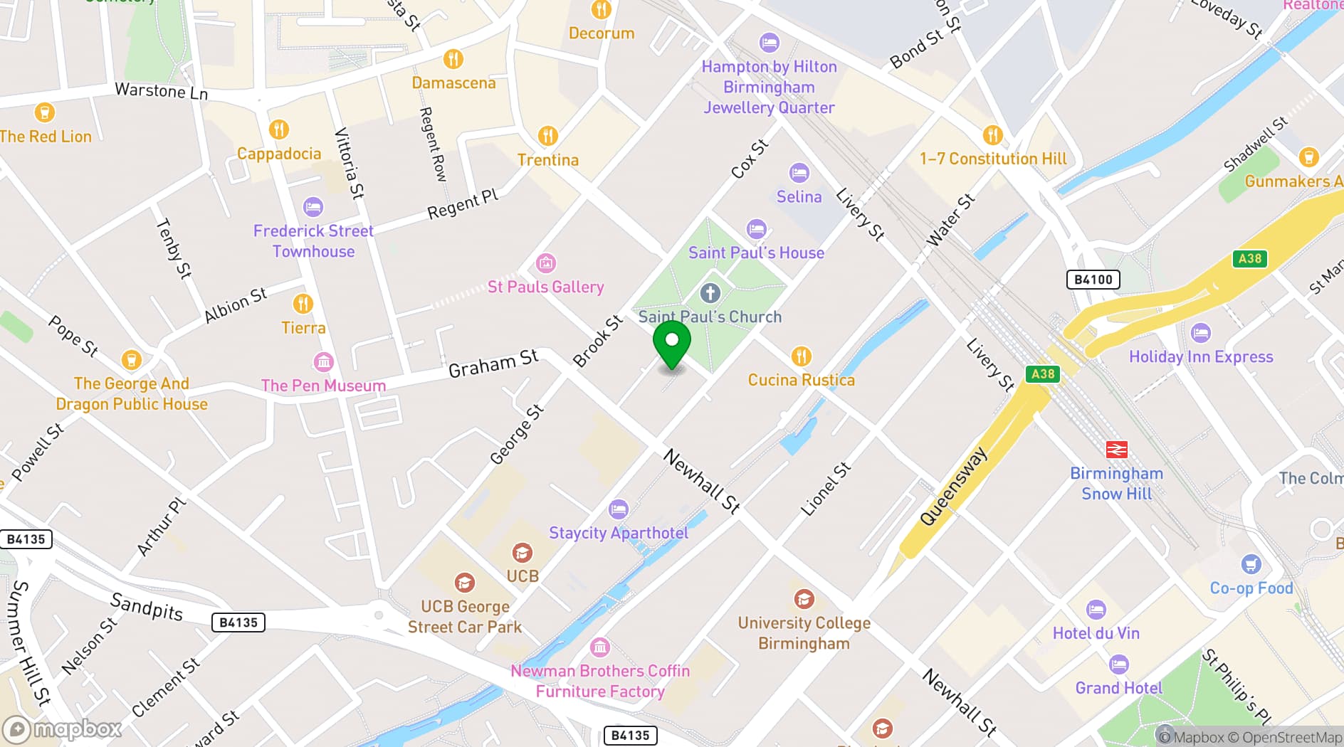 Map showing 180 Club