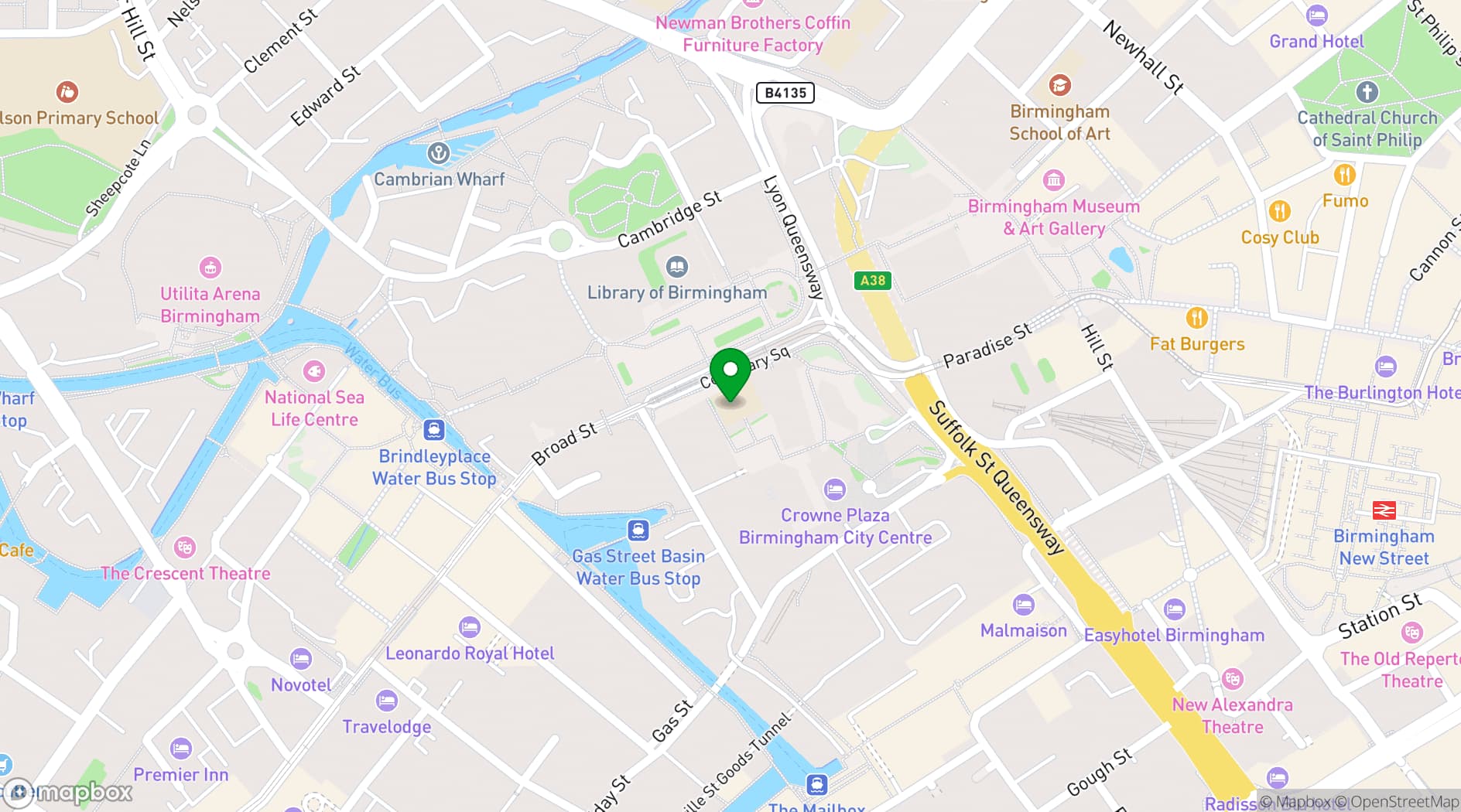 Map showing The Exchange