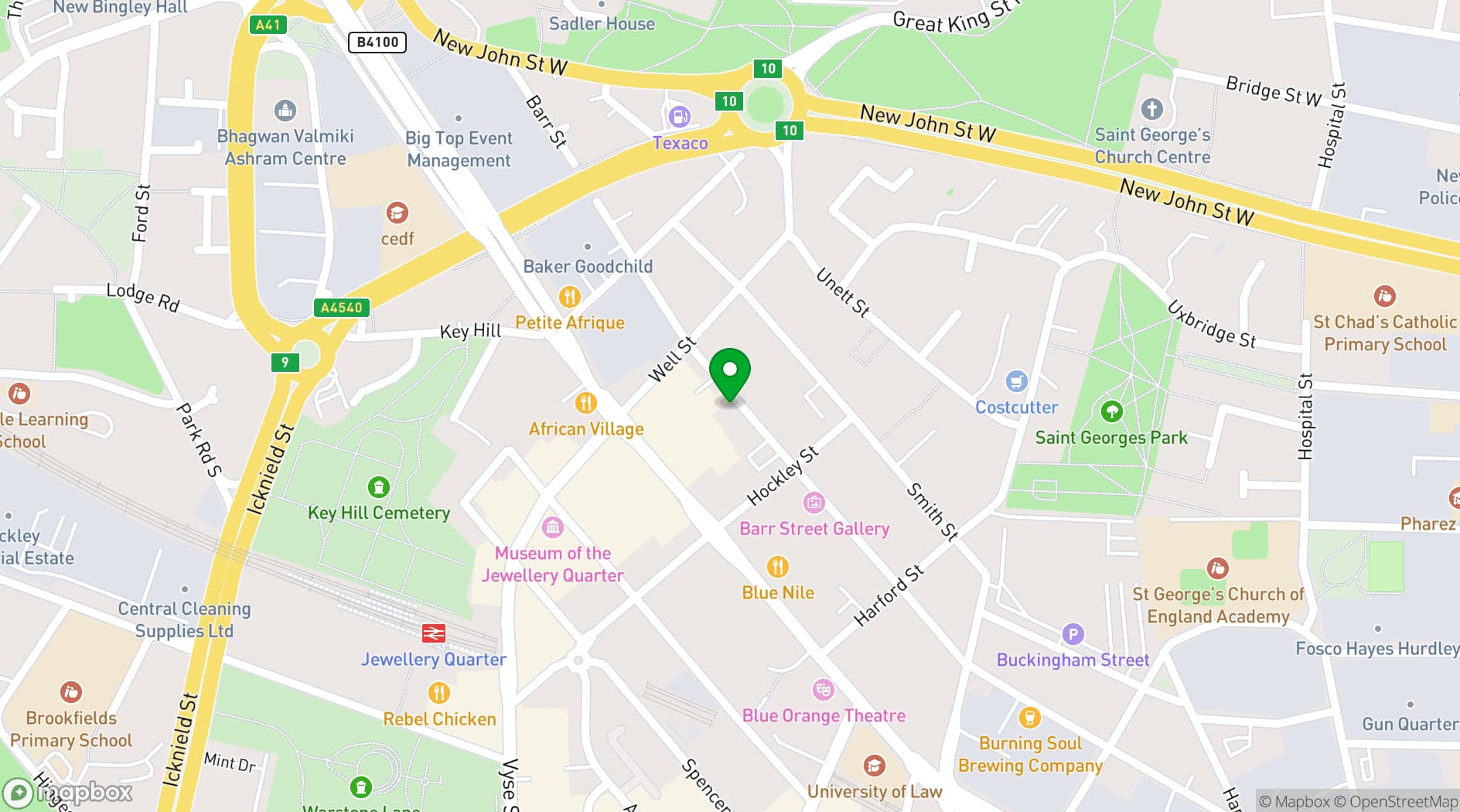 Map showing The Oxygen Rooms