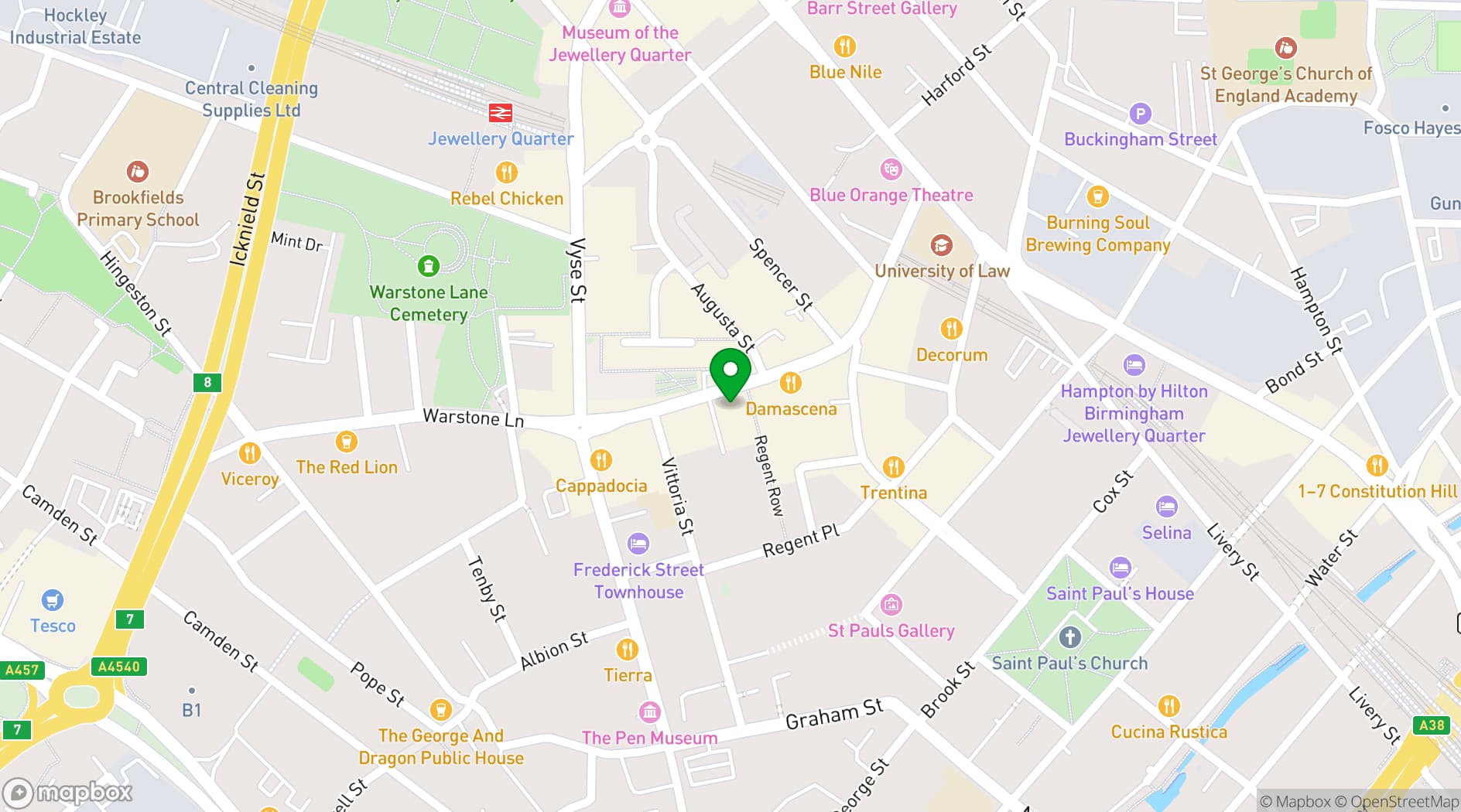 Map showing 24K Bistro