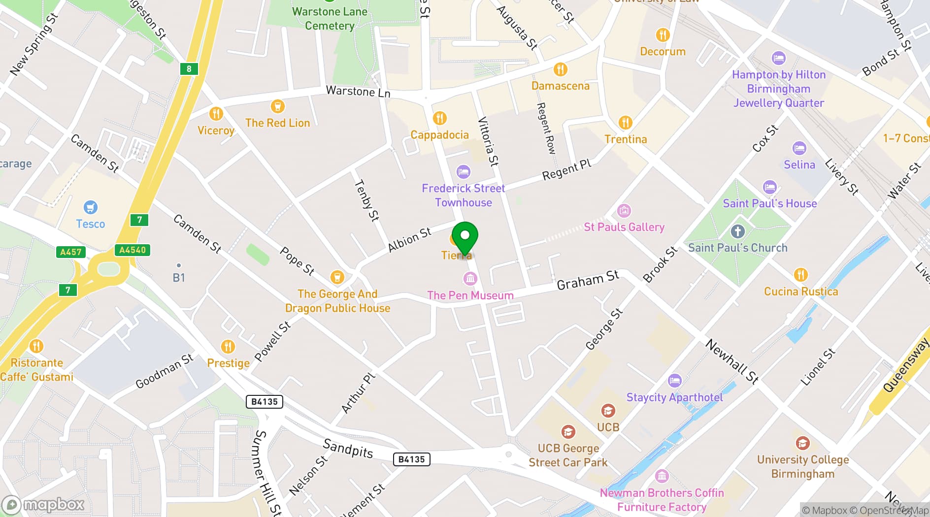 Map showing Pen Museum