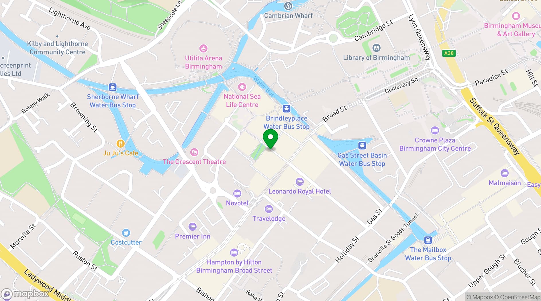 Map showing Piccolino Birmingham