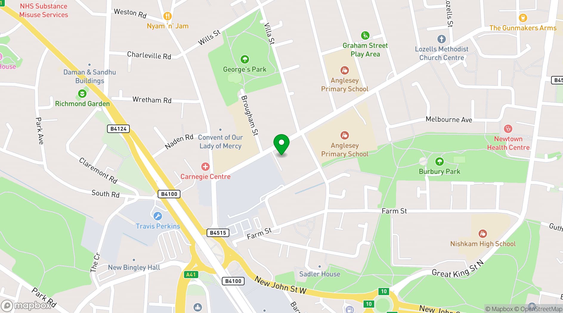 Map showing The Gulshan Suite