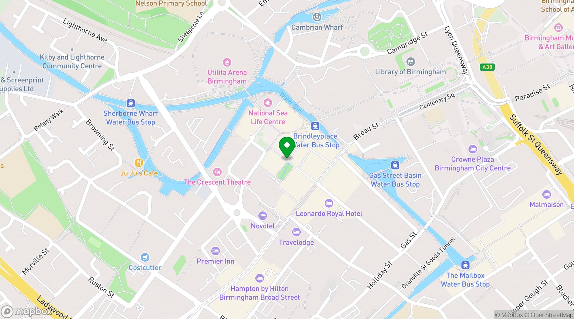 Map showing Ikon Gallery