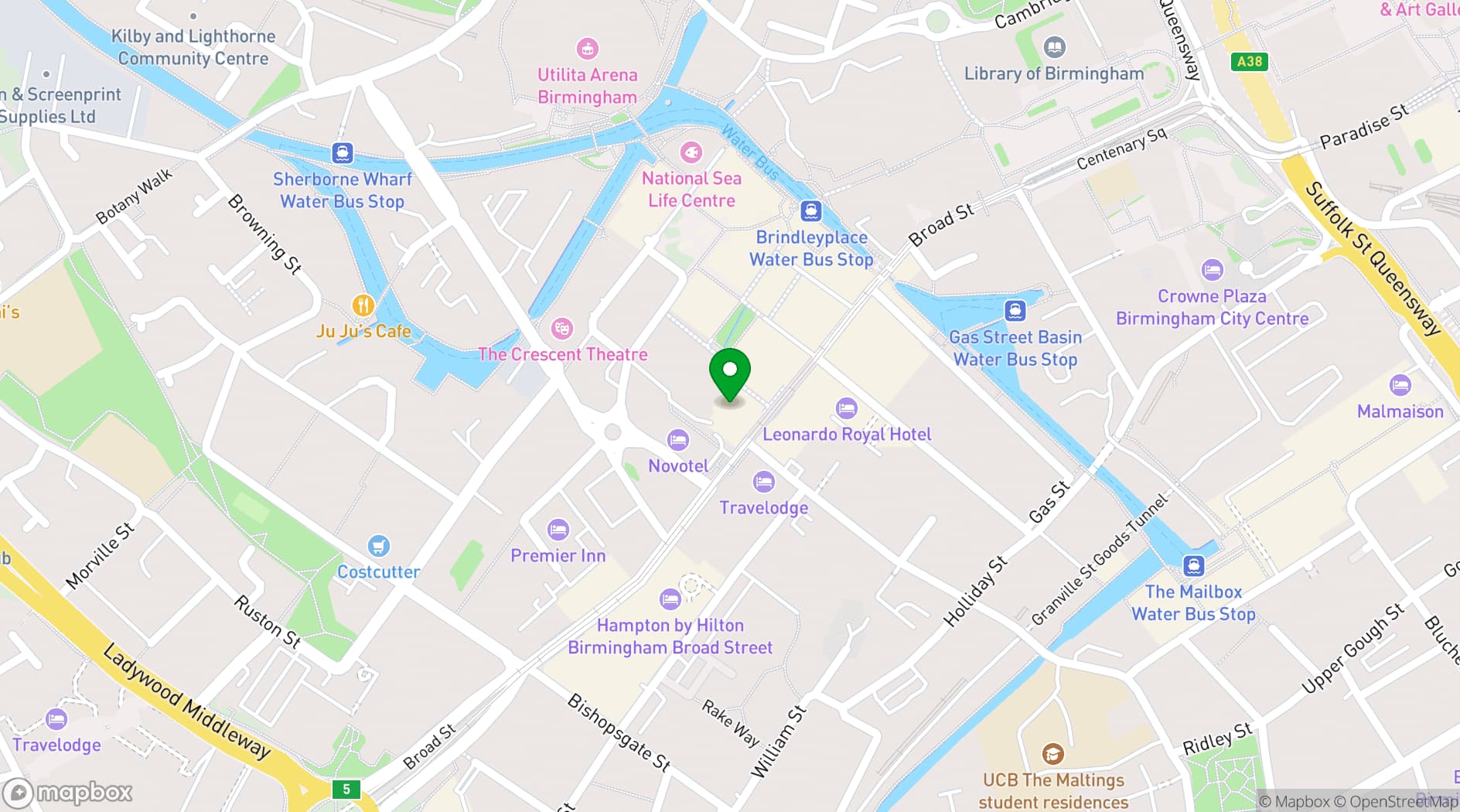 Map showing 10X by Spacemade