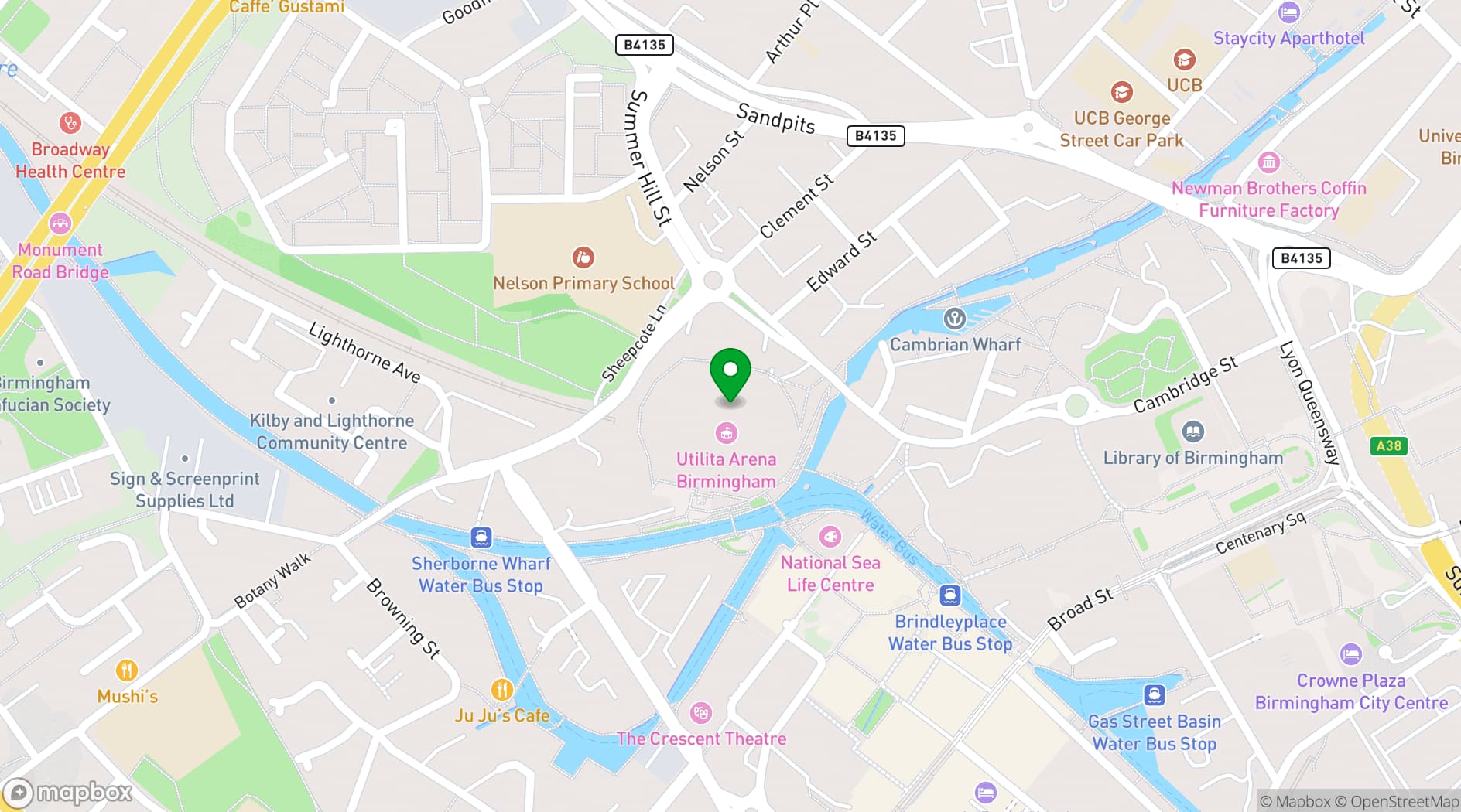 Map showing Jukeboxers Duelling Piano Bar