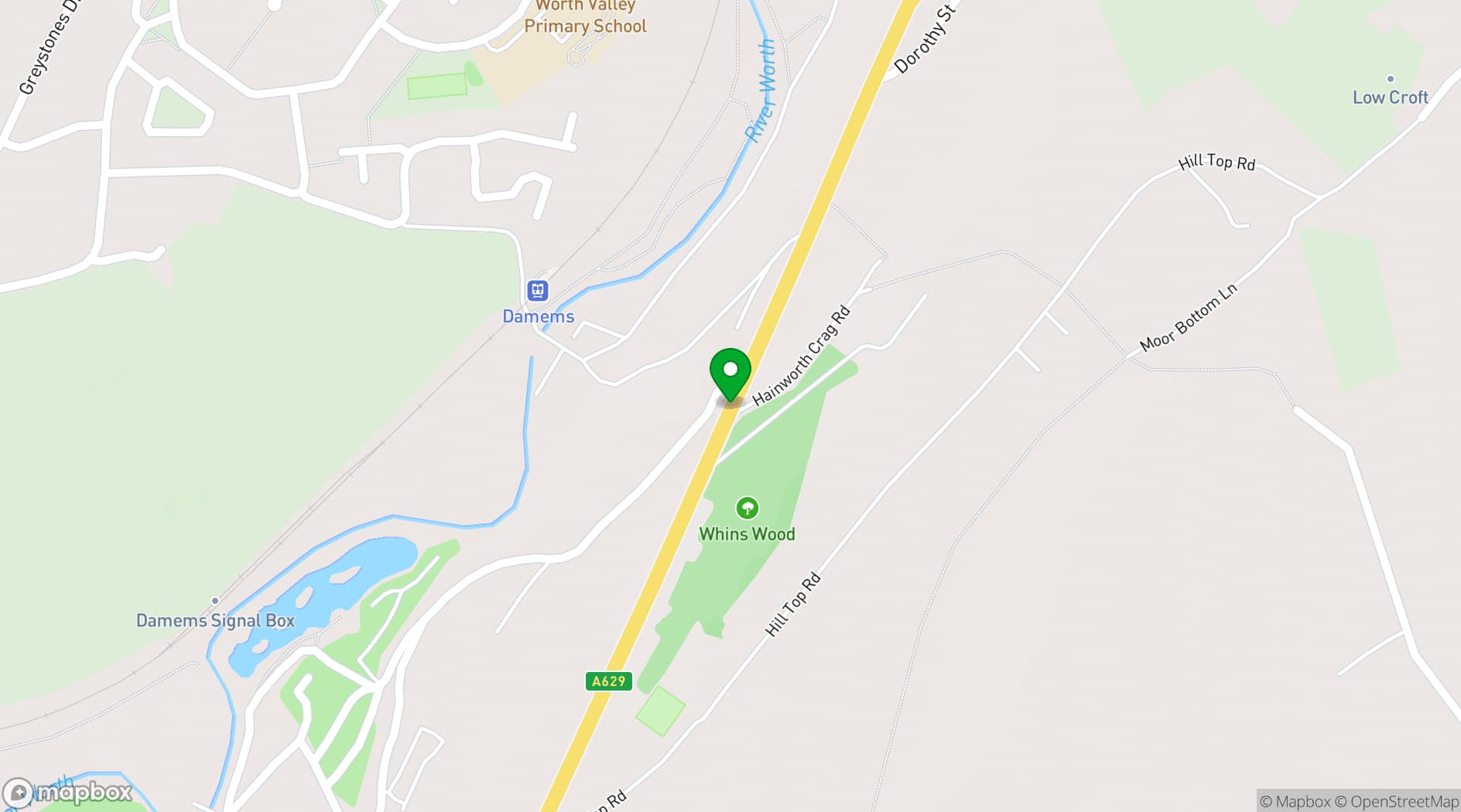 Map showing Disused Railway Tunnel