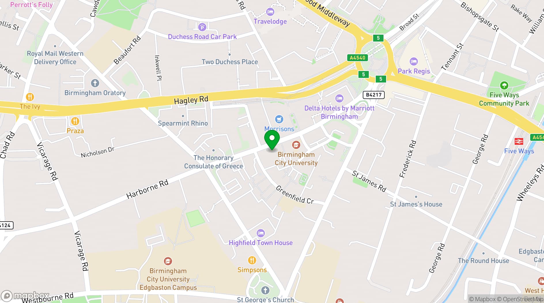 Map showing The Blue Piano Restaurant, Bar and Guesthouse