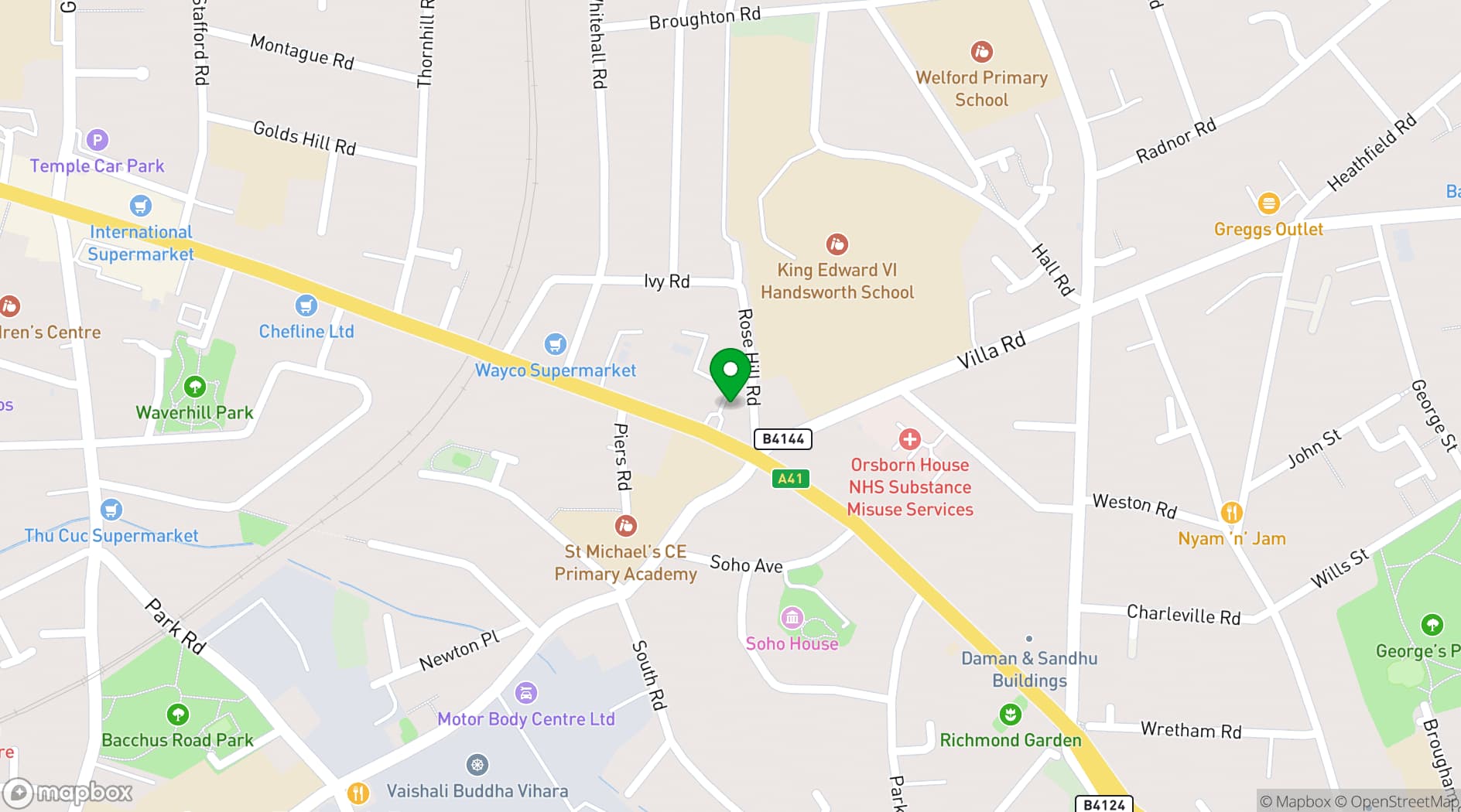 Map showing Nishkam Centre